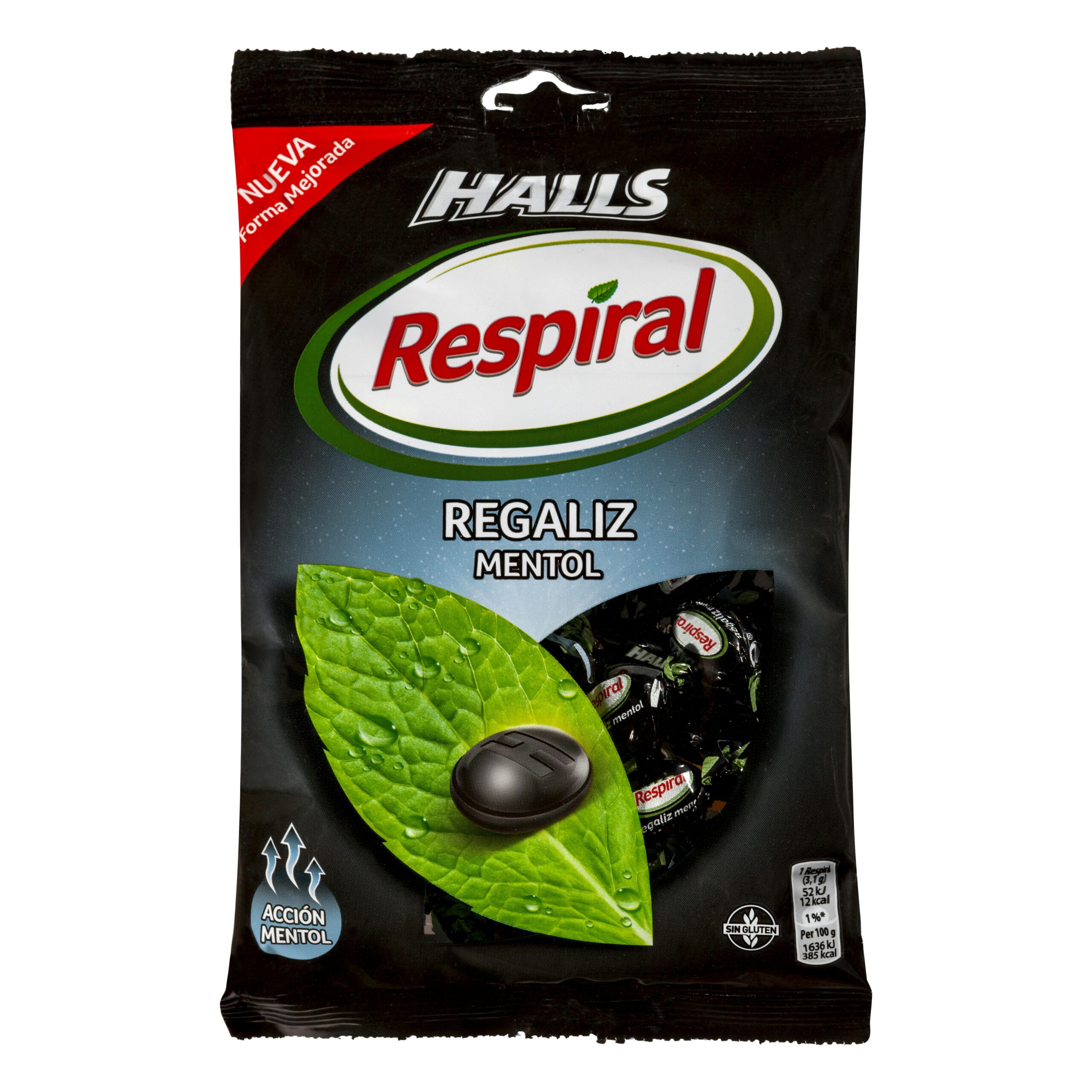 Caramelos regaliz mentol Respiral Halls Mercadona
