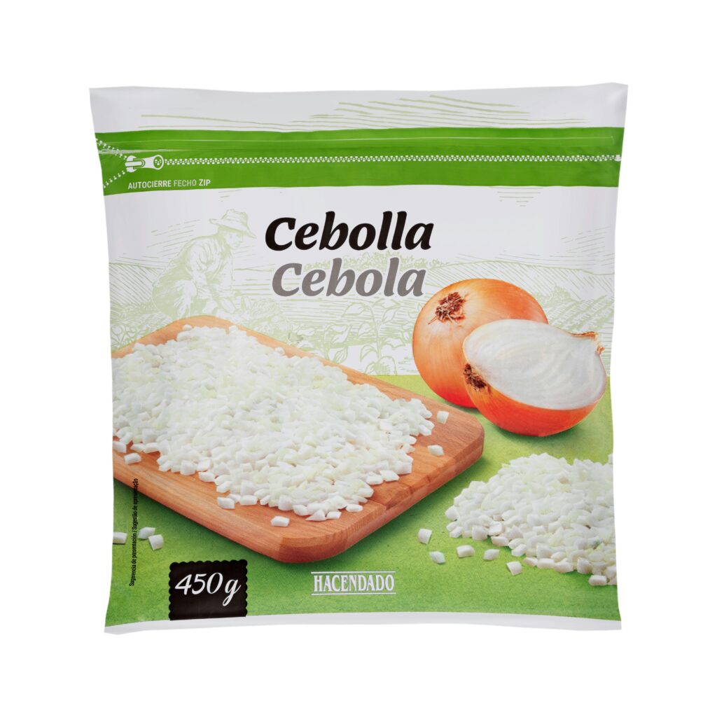 Cebolla troceada Hacendado ultracongelada