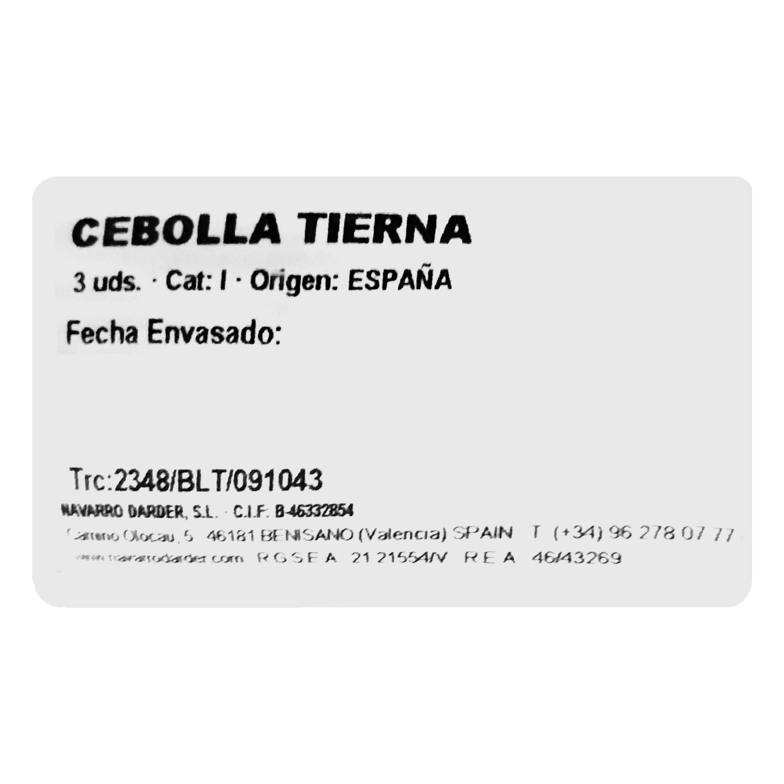 Etiqueta Cebollas tiernas
