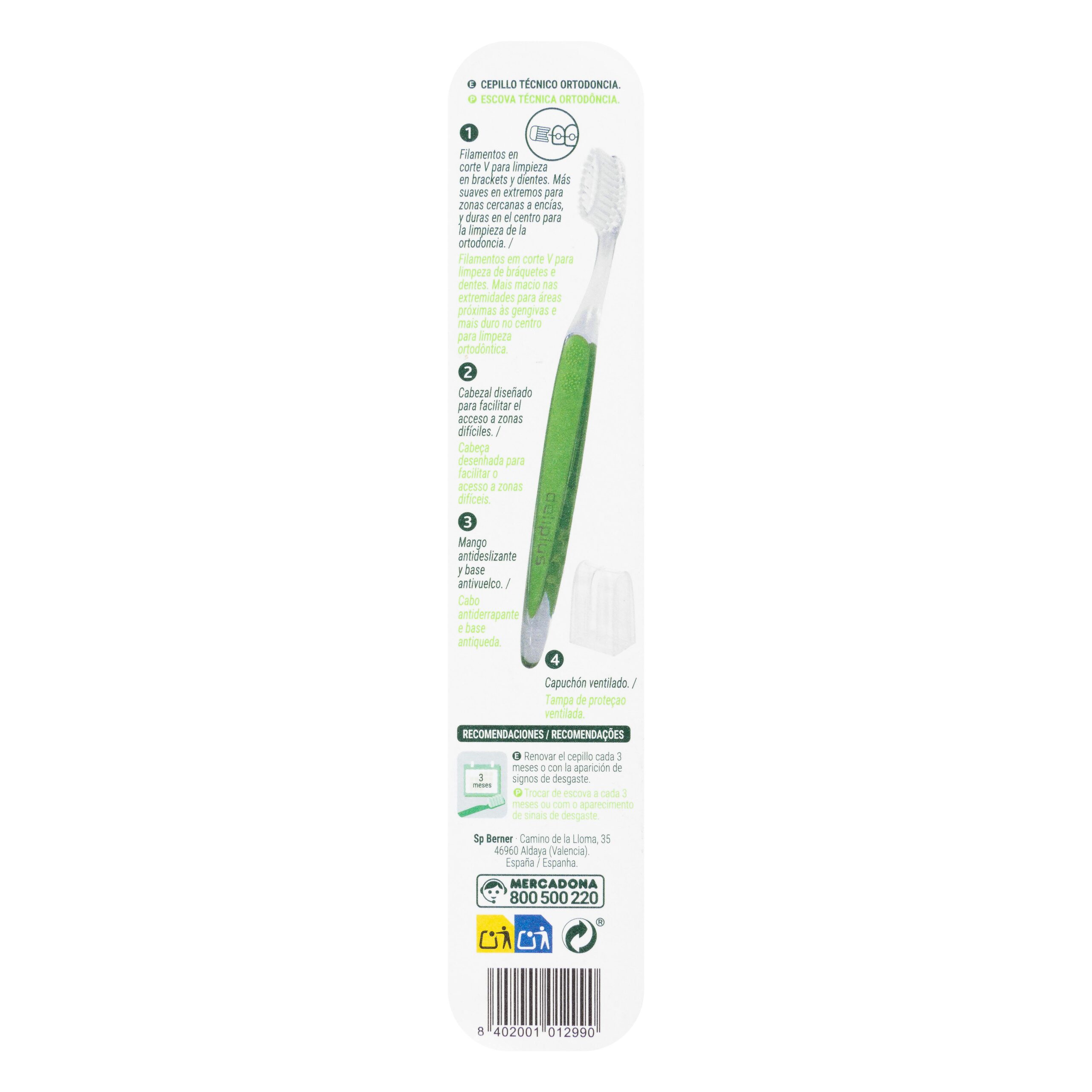 Etiqueta Cepillo dental Especial Ortodoncia Deliplus