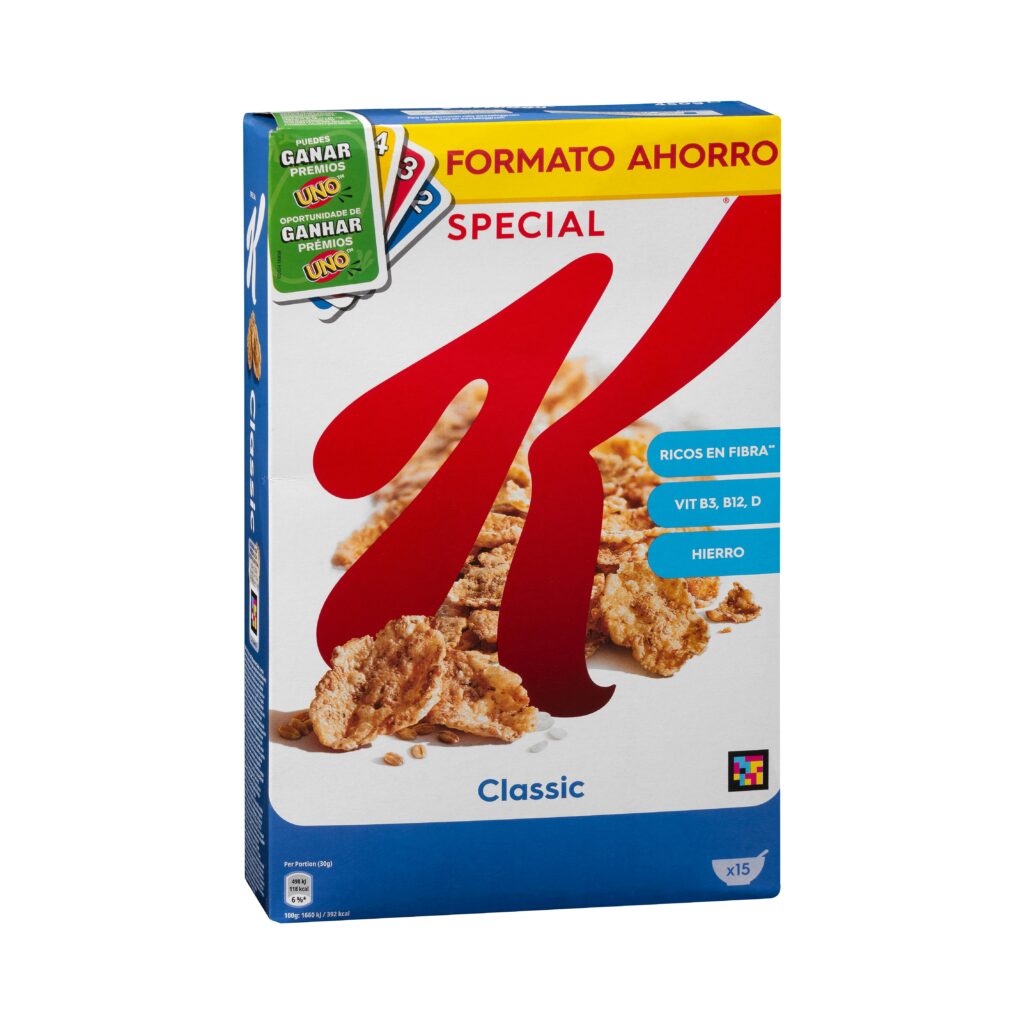 Cereales copos de trigo integral y arroz Special K Classic Kellogg's
