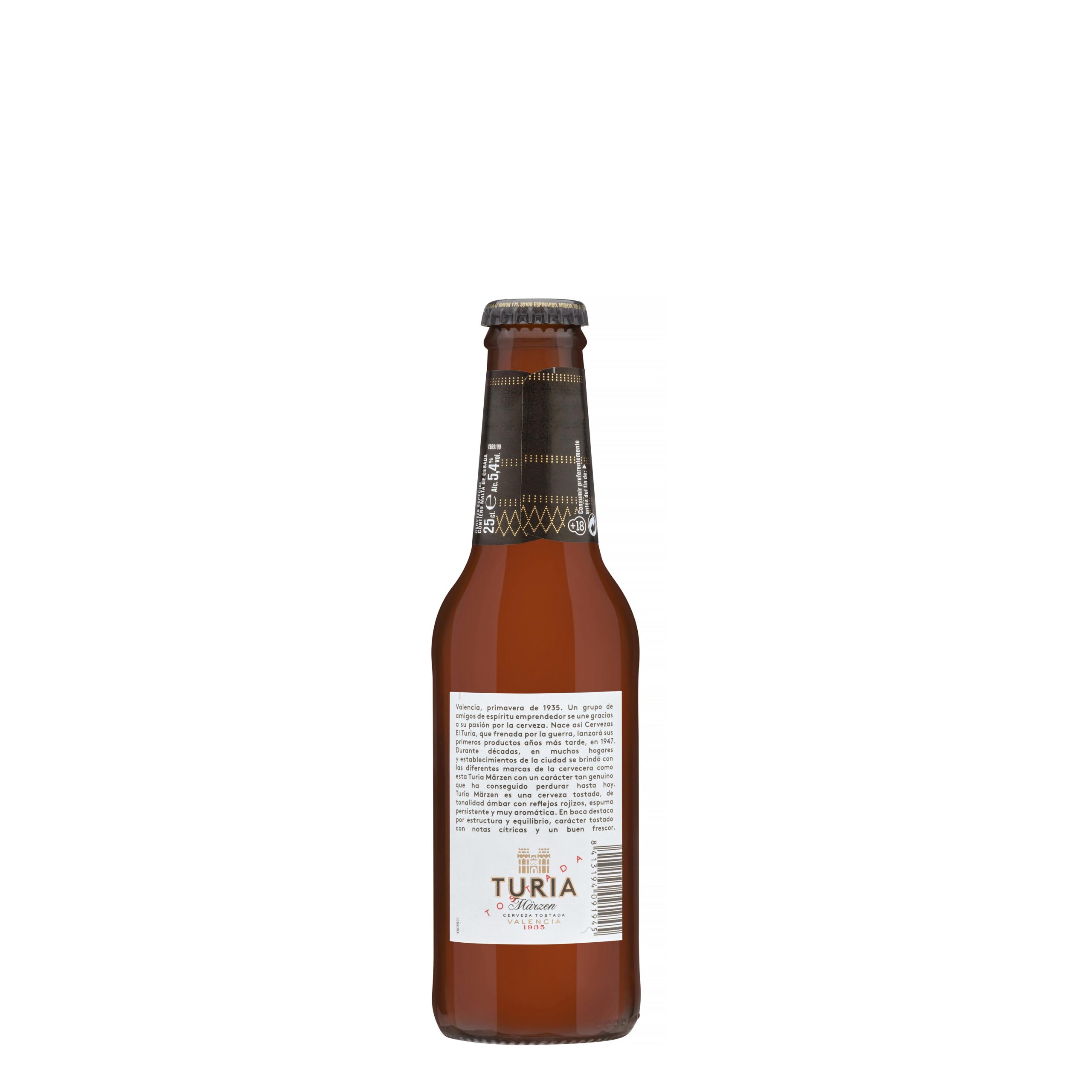 Etiqueta Cerveza tostada Turia