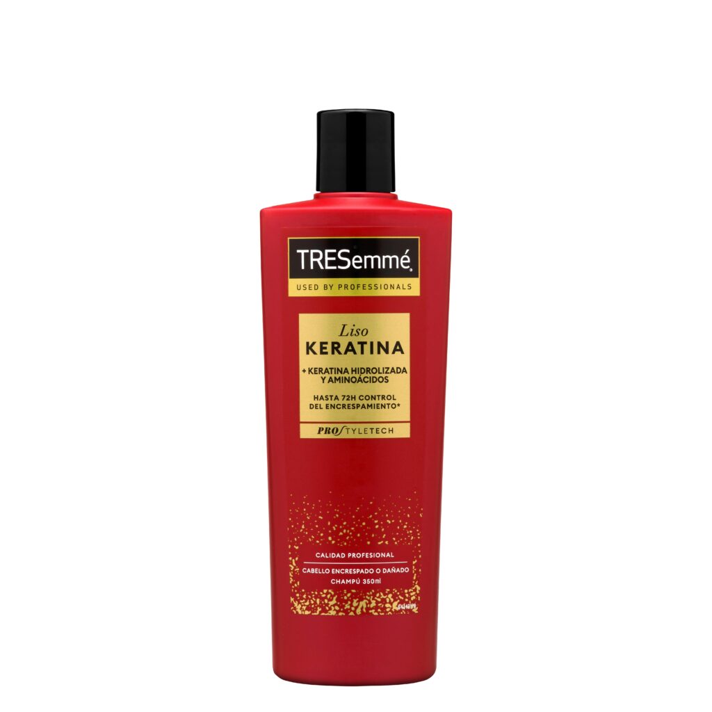 Champú Liso Keratina TRESemmé cabello encrespado o dañado con keratina hidrolizada y aminoácidos