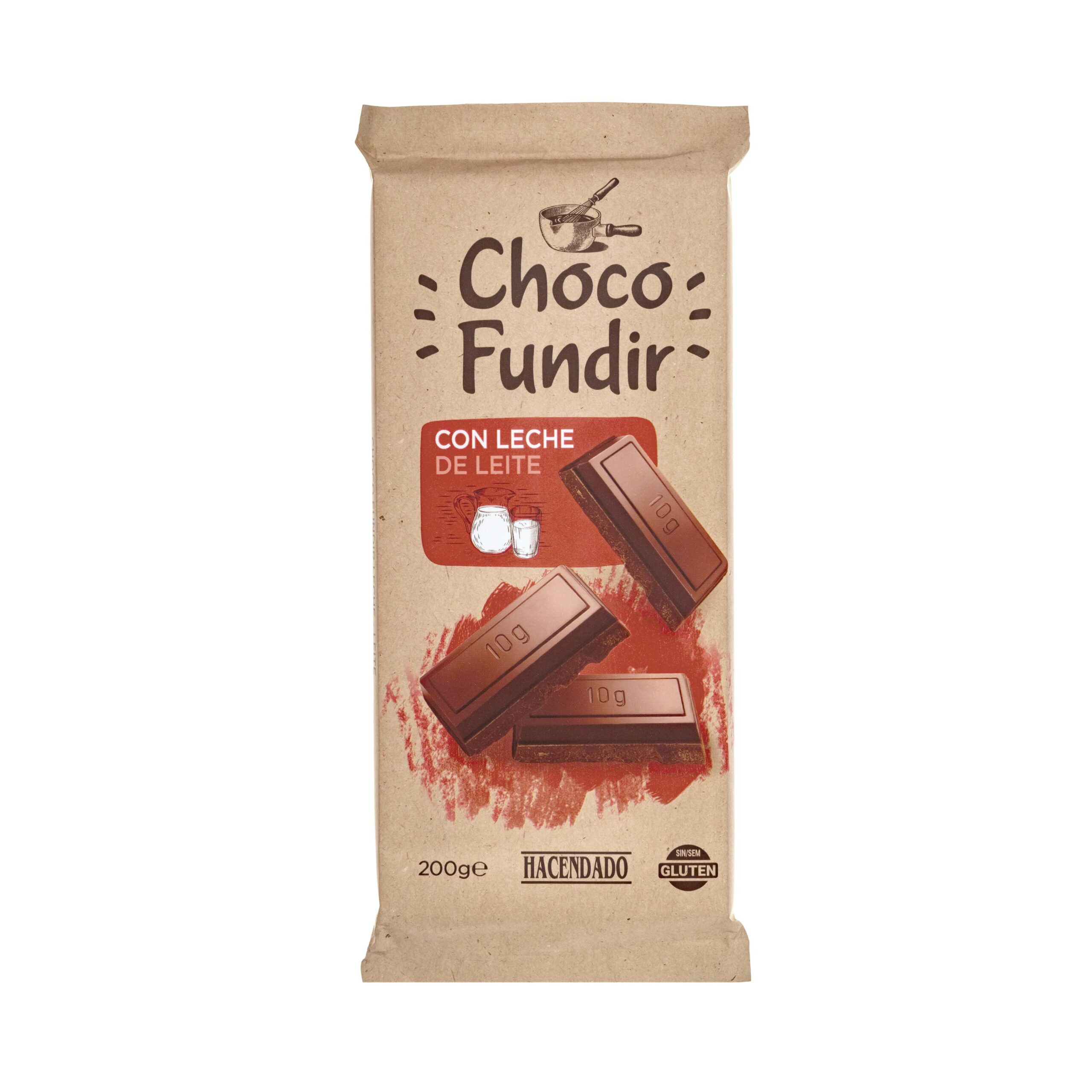 Chocolate con leche fundir Hacendado Mercadona
