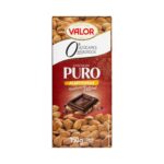 Chocolate puro Valor con almendras enteras 0% azúcares añadidos Chocolate puro Valor con almendras enteras 0% azúcares añadidos
