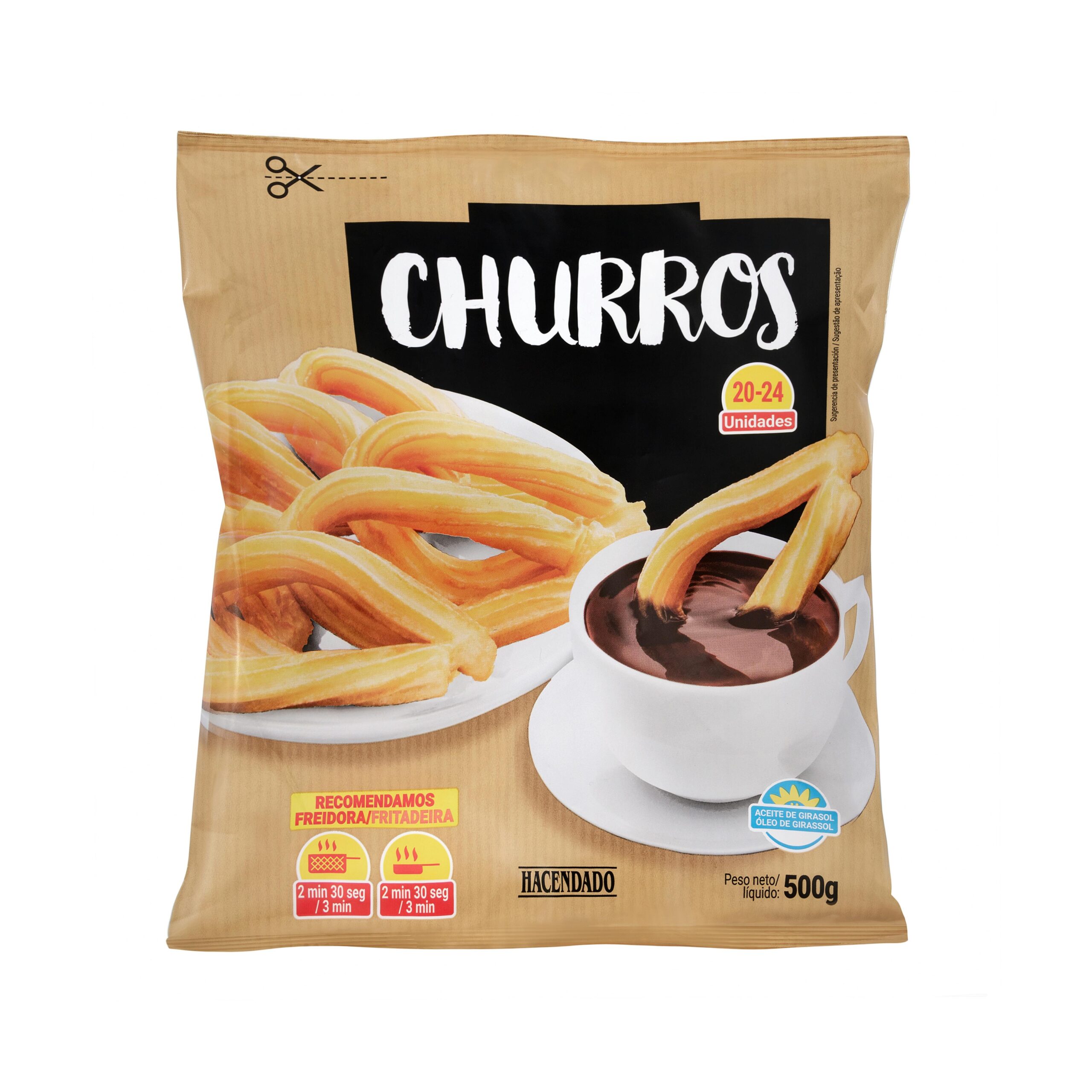 Churros Hacendado ultracongelados Mercadona