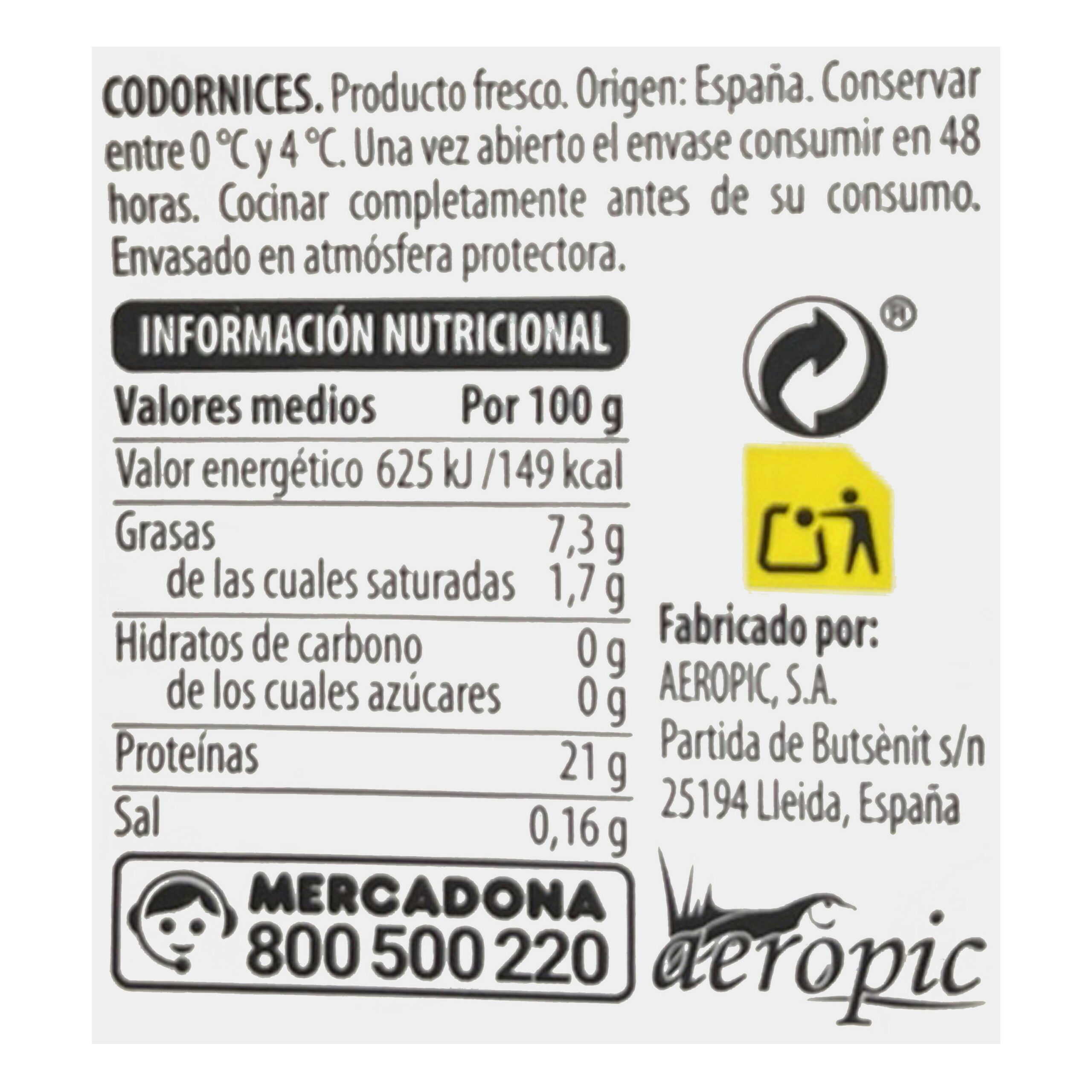 Etiqueta Codornices
