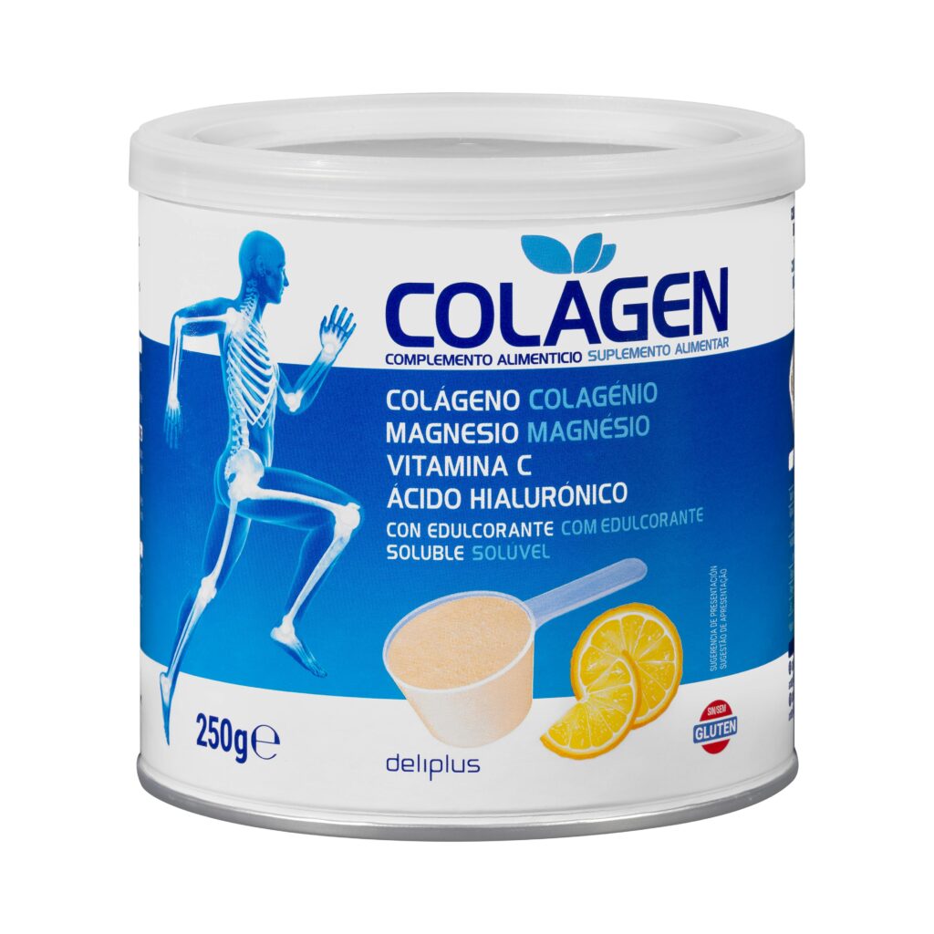 Colágeno soluble sabor limón Colagen complemento alimenticio Deliplus