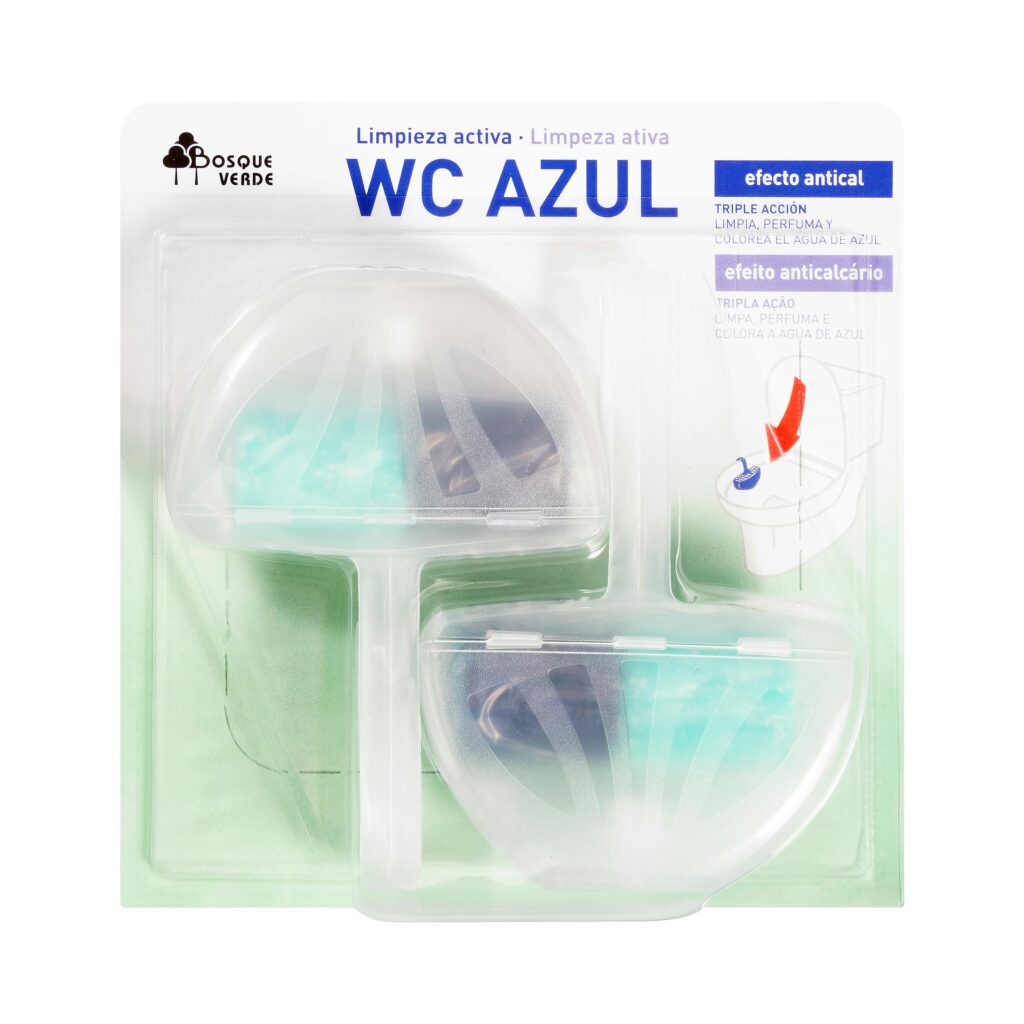 Colgador WC Azul limpieza activa Bosque Verde triple acción