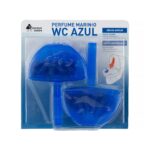 Colgador WC Azul perfume marino Bosque Verde triple acción