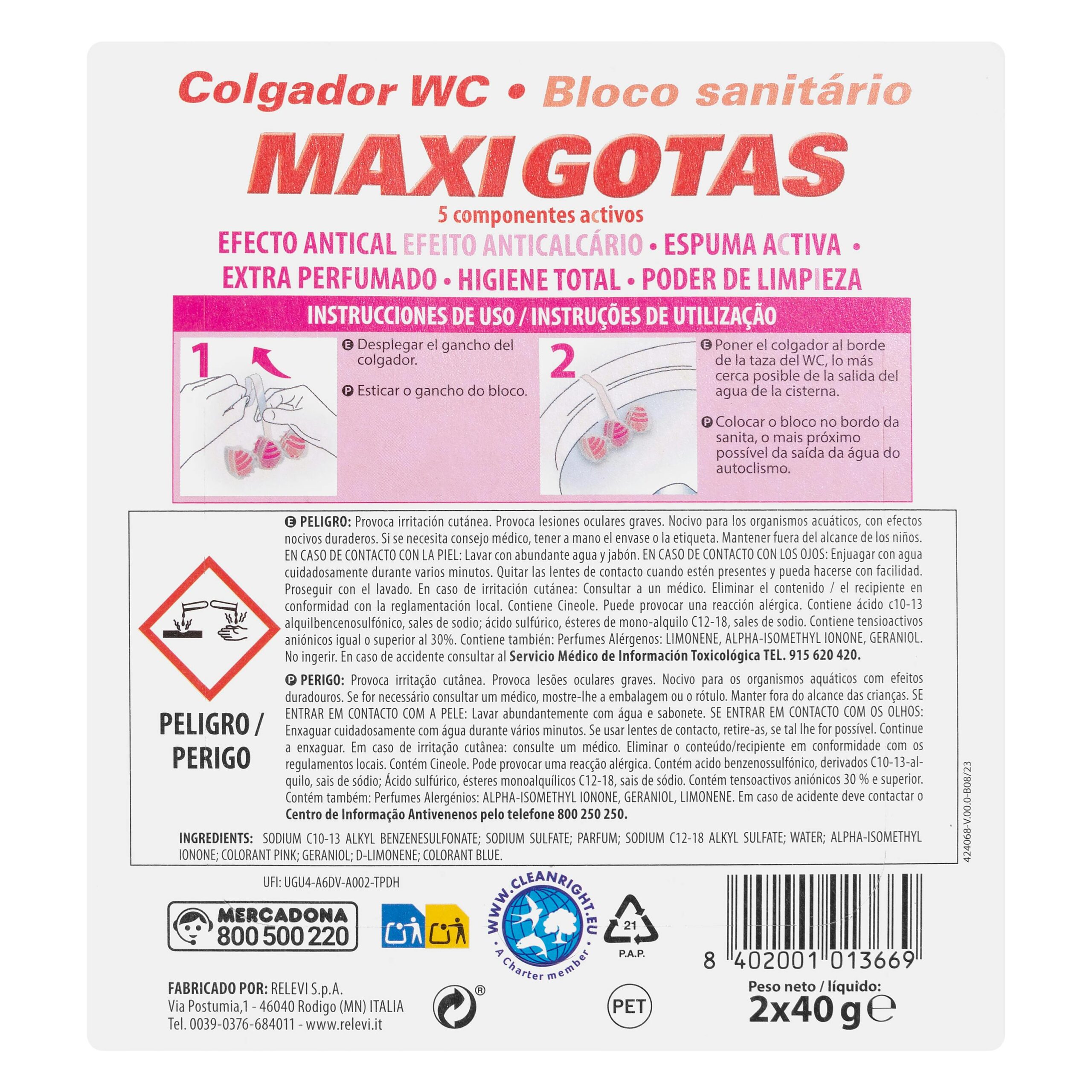 Etiqueta Colgador WC Maxigotas Floral Bosque Verde