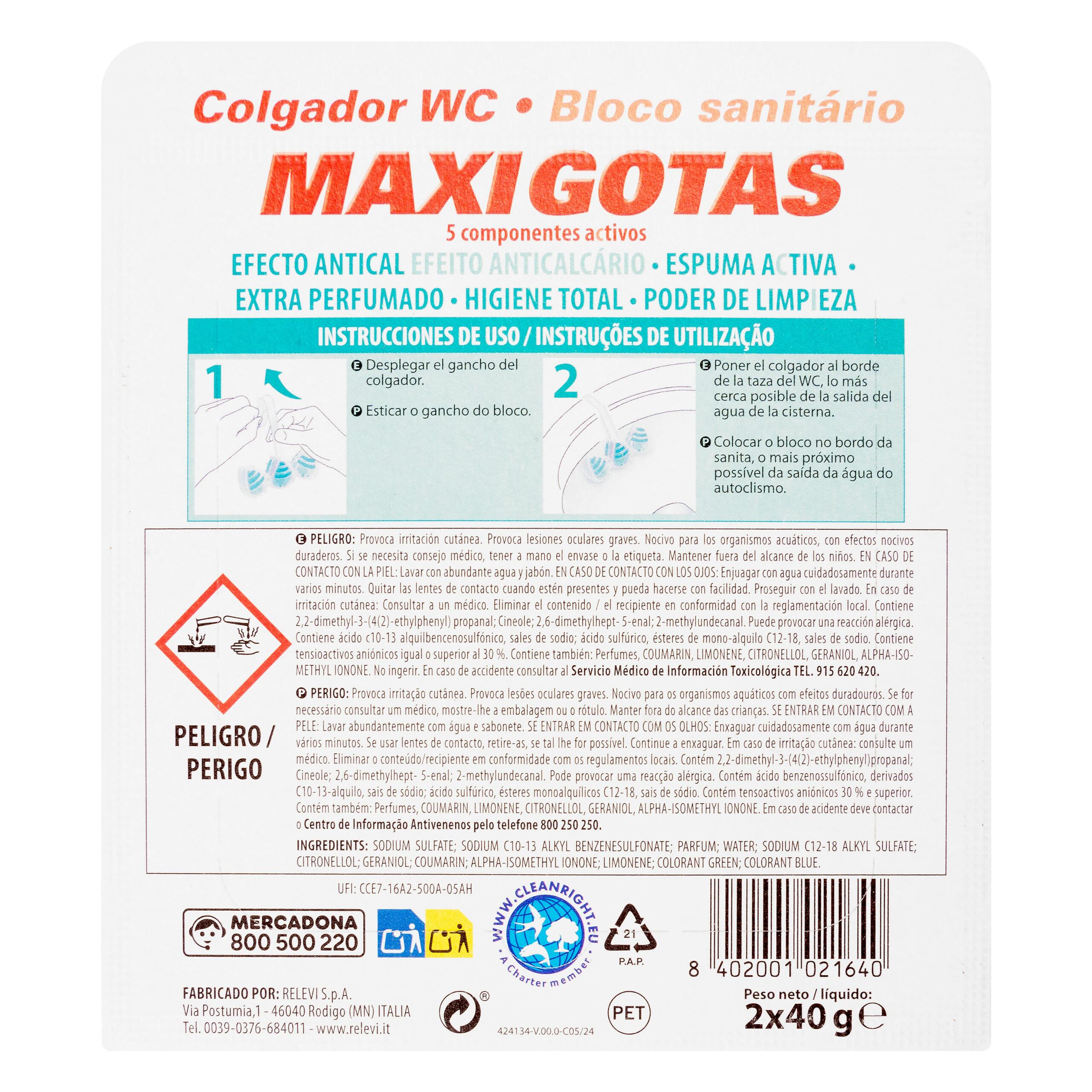 Etiqueta Colgador WC Maxigotas Spa Bosque Verde