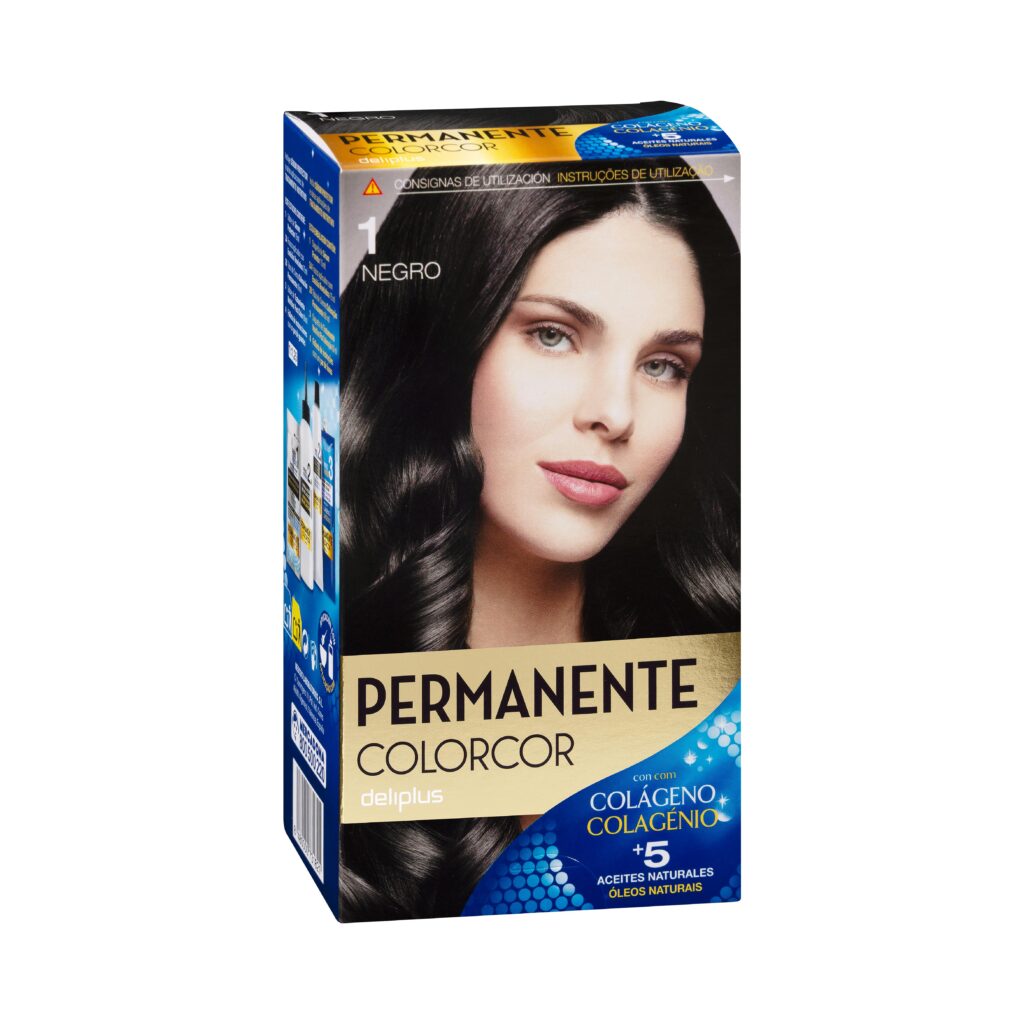 Coloración permanente 1 negro Deliplus Colorcor