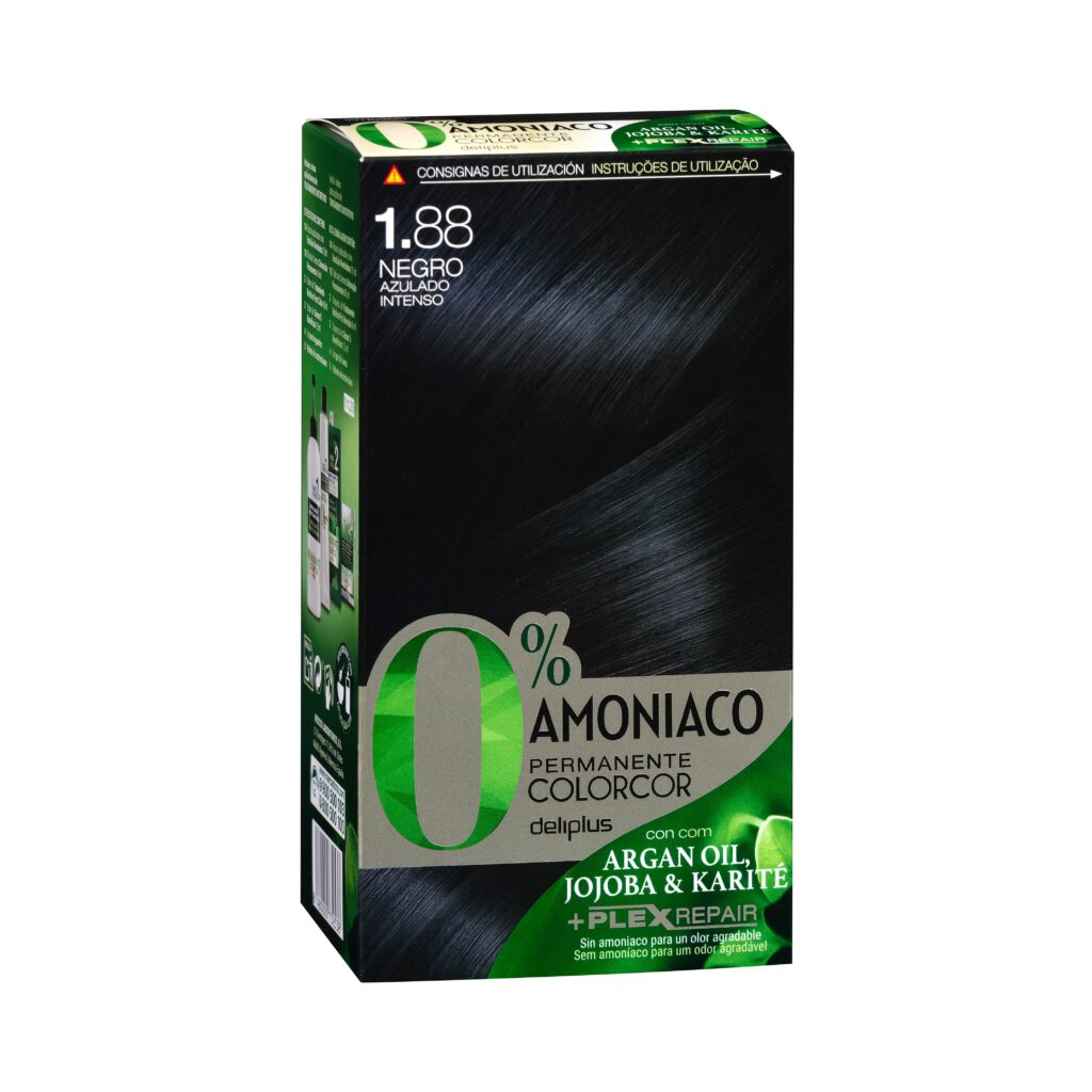 Coloración permanente 1.88 negro azulado intenso Deliplus 0% amoníaco Colorcor