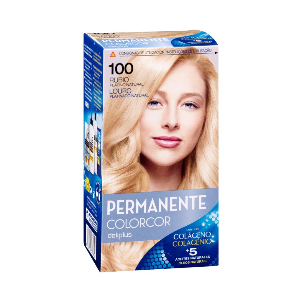 Coloración permanente 100 rubio platino natural Deliplus Colorcor