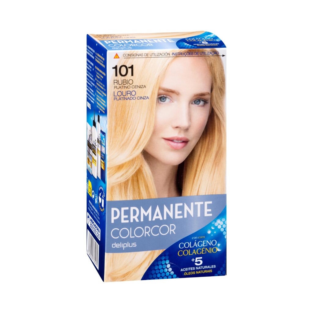 Coloración permanente 101 rubio platino ceniza Deliplus Colorcor