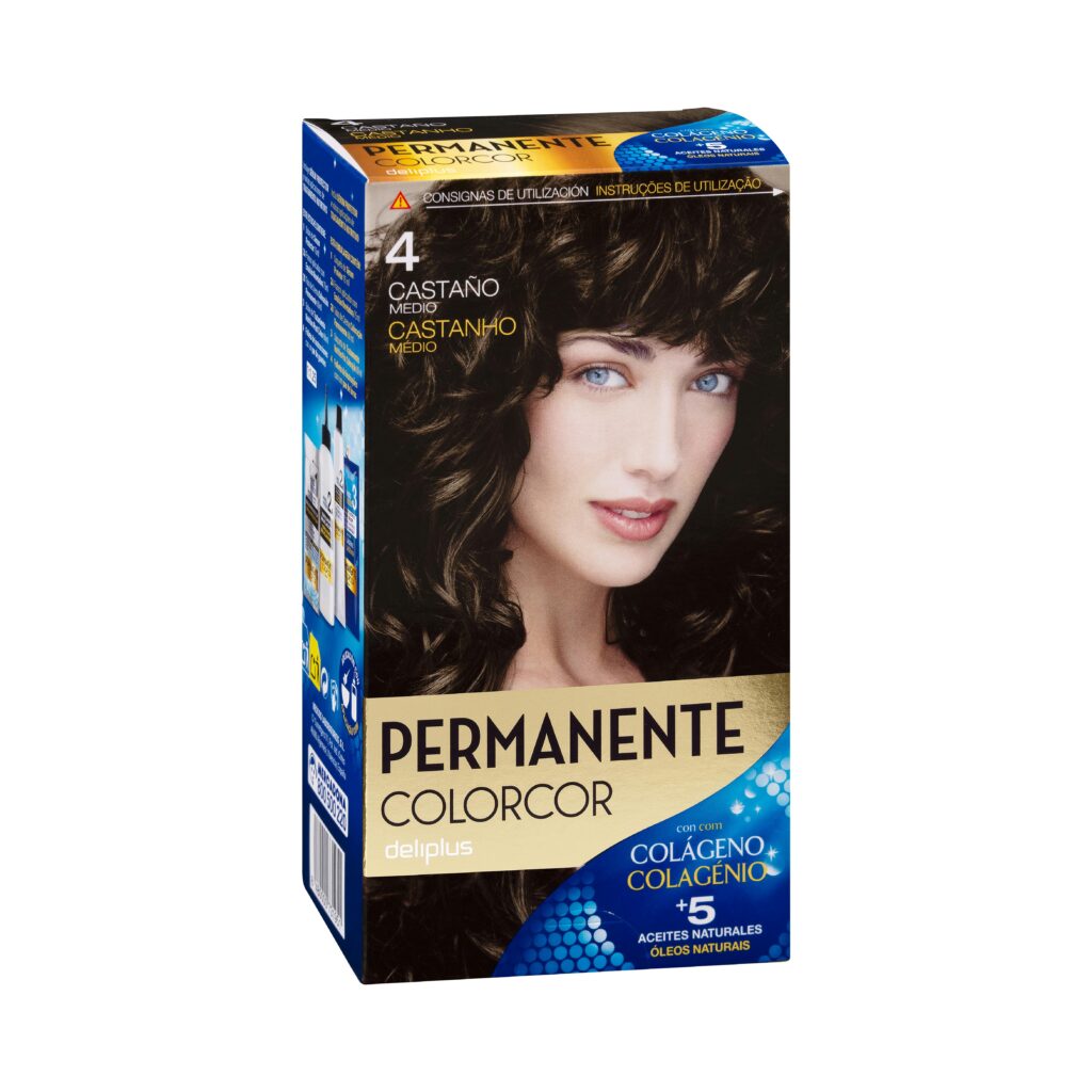 Coloración permanente 4 castaño medio Deliplus Colorcor