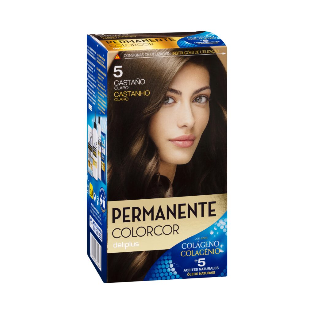 Coloración permanente 5 castaño claro Deliplus Colorcor