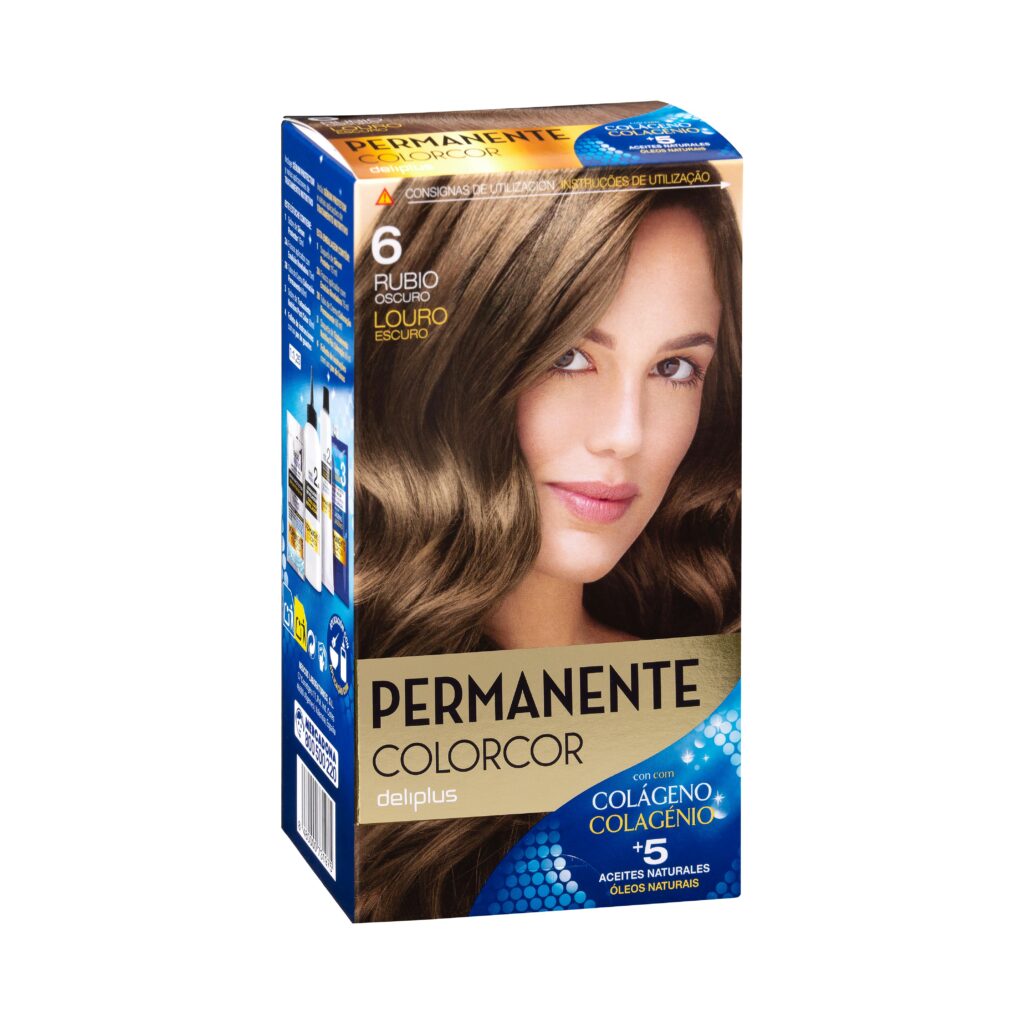 Coloración permanente 6 rubio oscuro Deliplus Colorcor