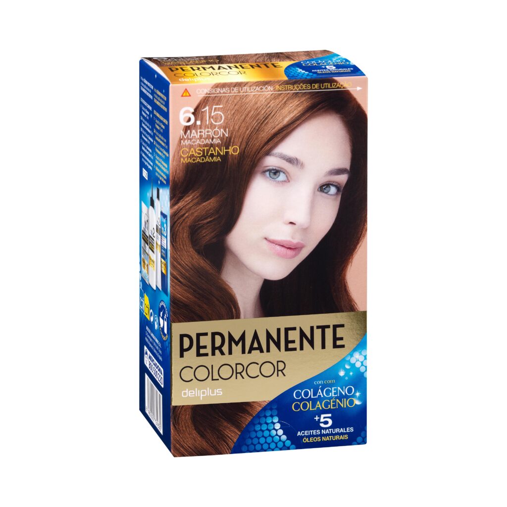 Coloración permanente 6.15 marrón macadamia Deliplus Colorcor