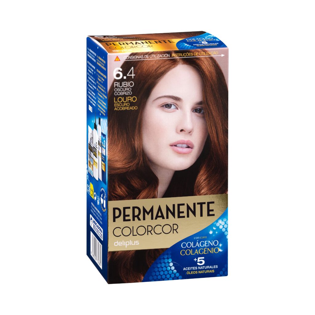 Coloración permanente 6.4 rubio oscuro cobrizo Deliplus Colorcor