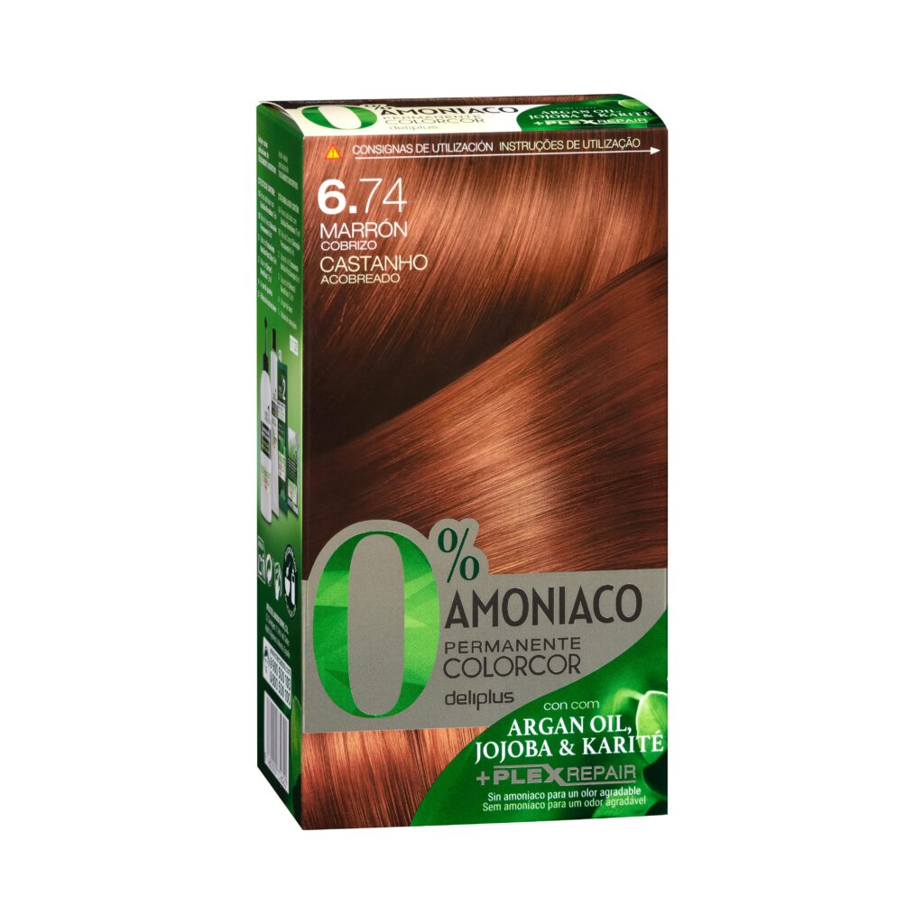 Coloración permanente 6.74 marrón cobrizo Deliplus 0% amoníaco Colorcor