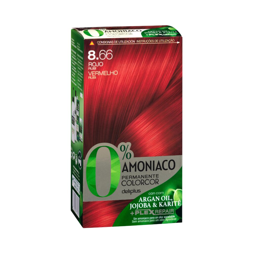 Coloración permanente 8.66 rojo rubí Deliplus 0% amoníaco Colorcor