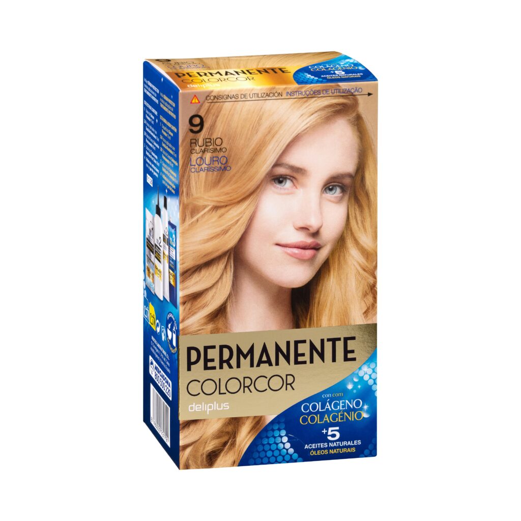 Coloración permanente 9 rubio clarísimo Deliplus Colorcor