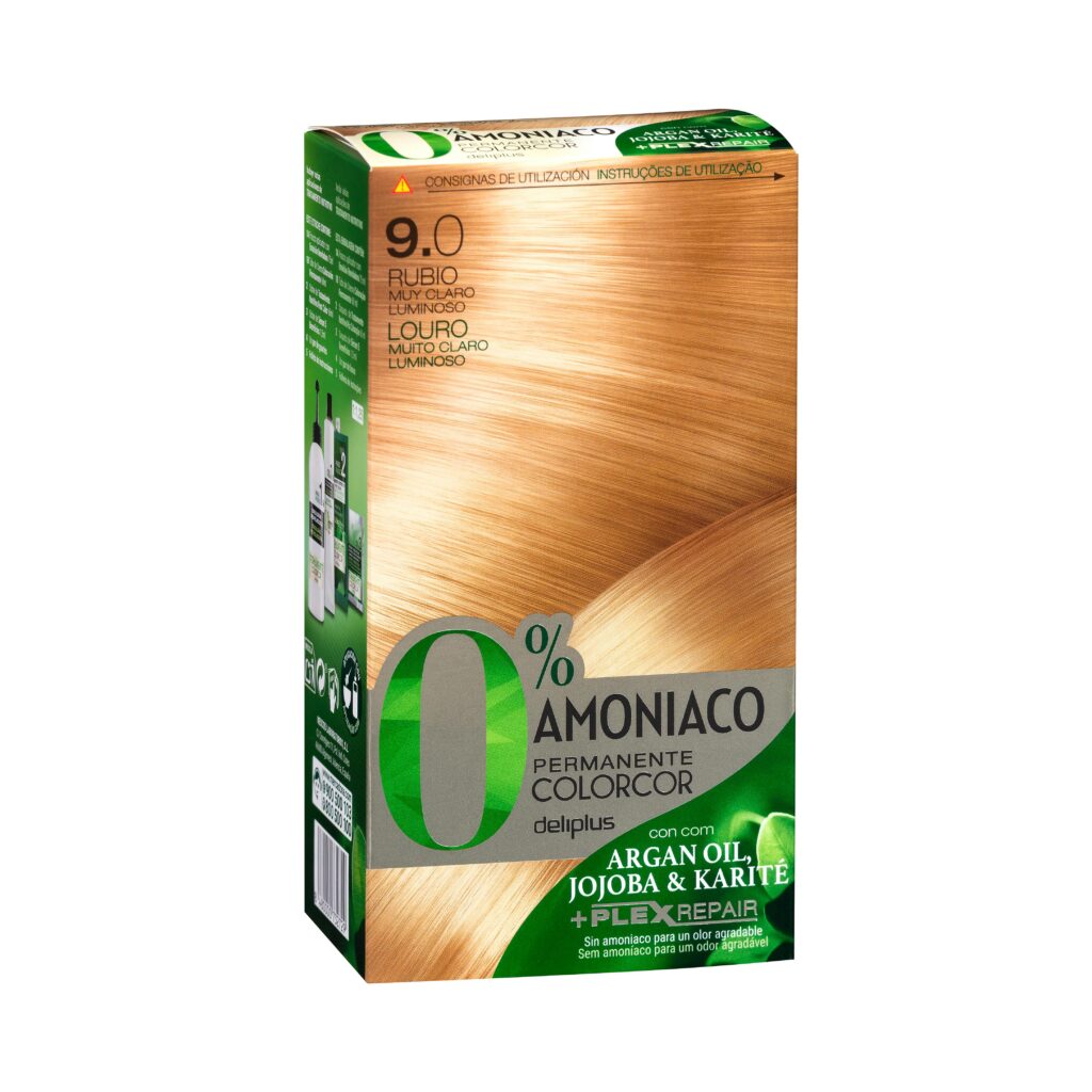 Coloración permanente 9.0 rubio muy claro luminoso Deliplus 0% amoníaco Colorcor