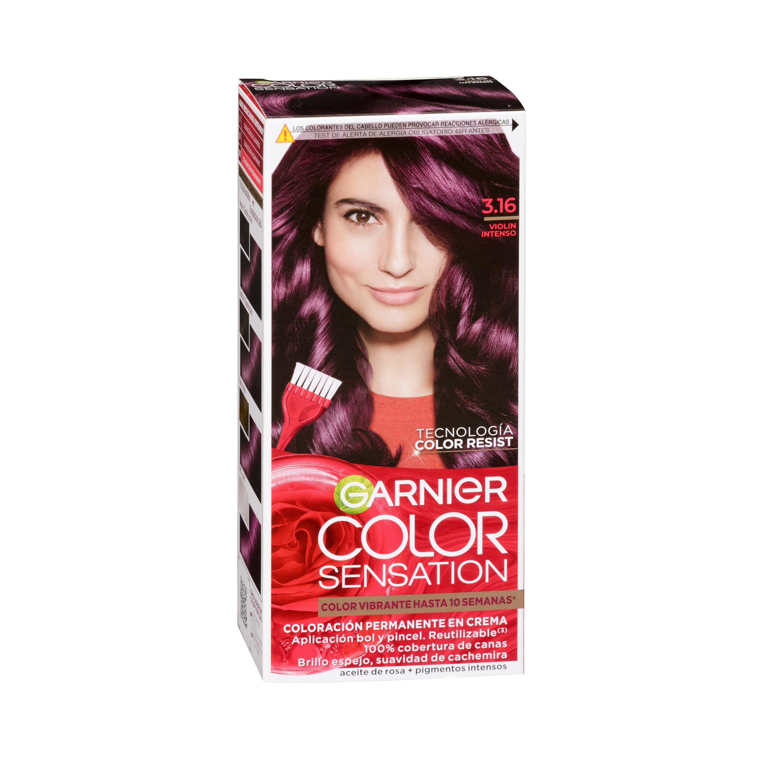 Coloración permanente Garnier 3.16 violín intenso Color Sensation Mercadona