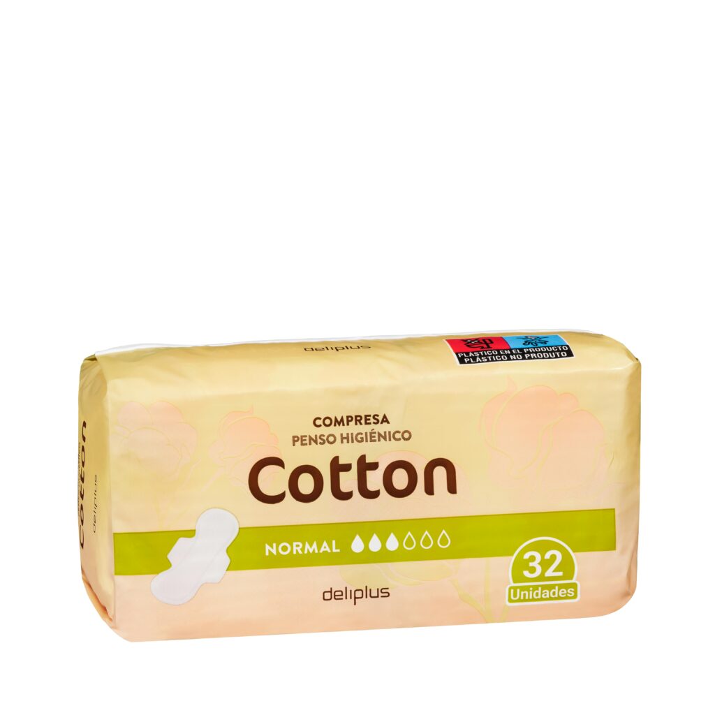 Compresa con alas normal Deliplus Cotton
