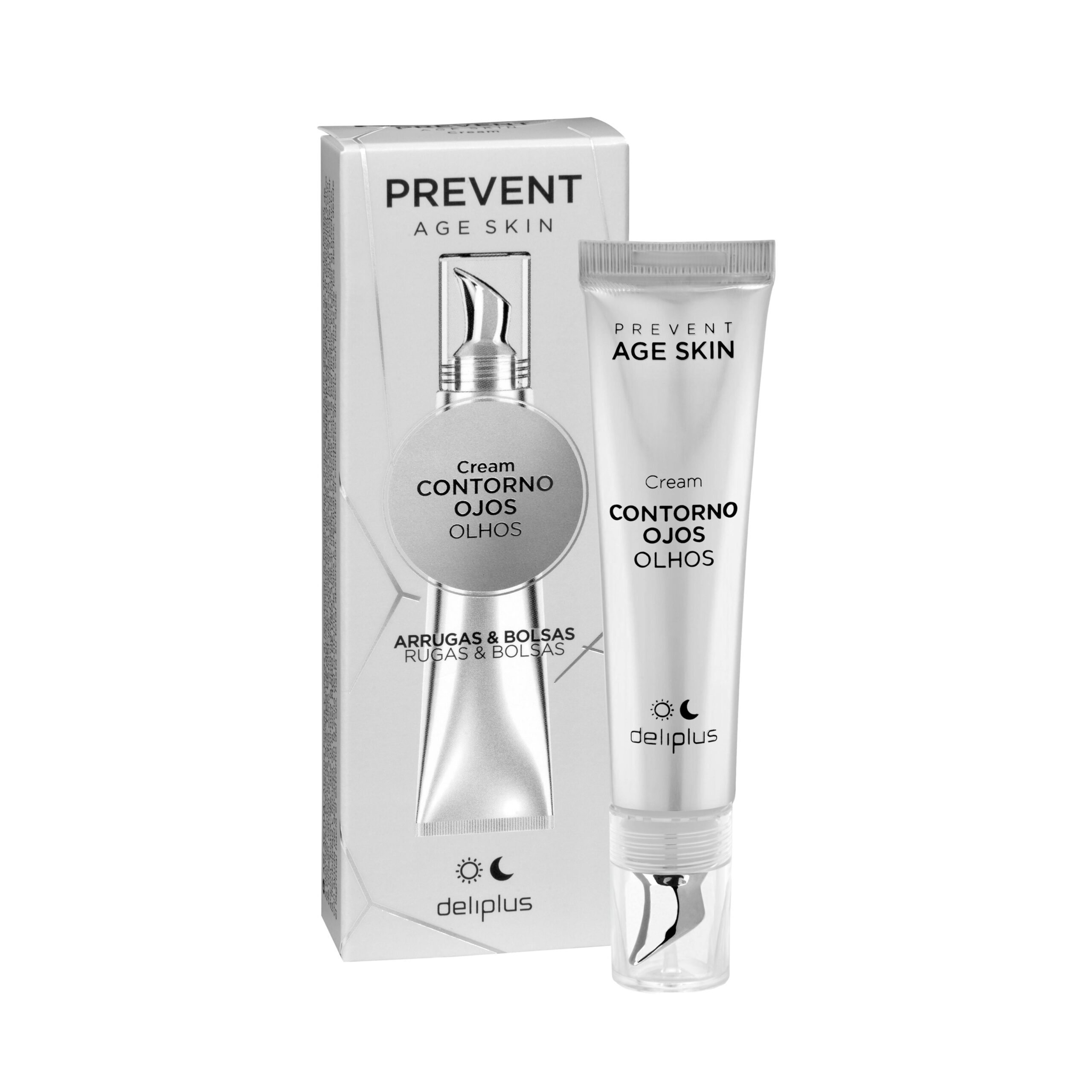 Contorno de ojos arrugas y bolsas Deliplus Prevent Age Skin todo tipo de piel Mercadona