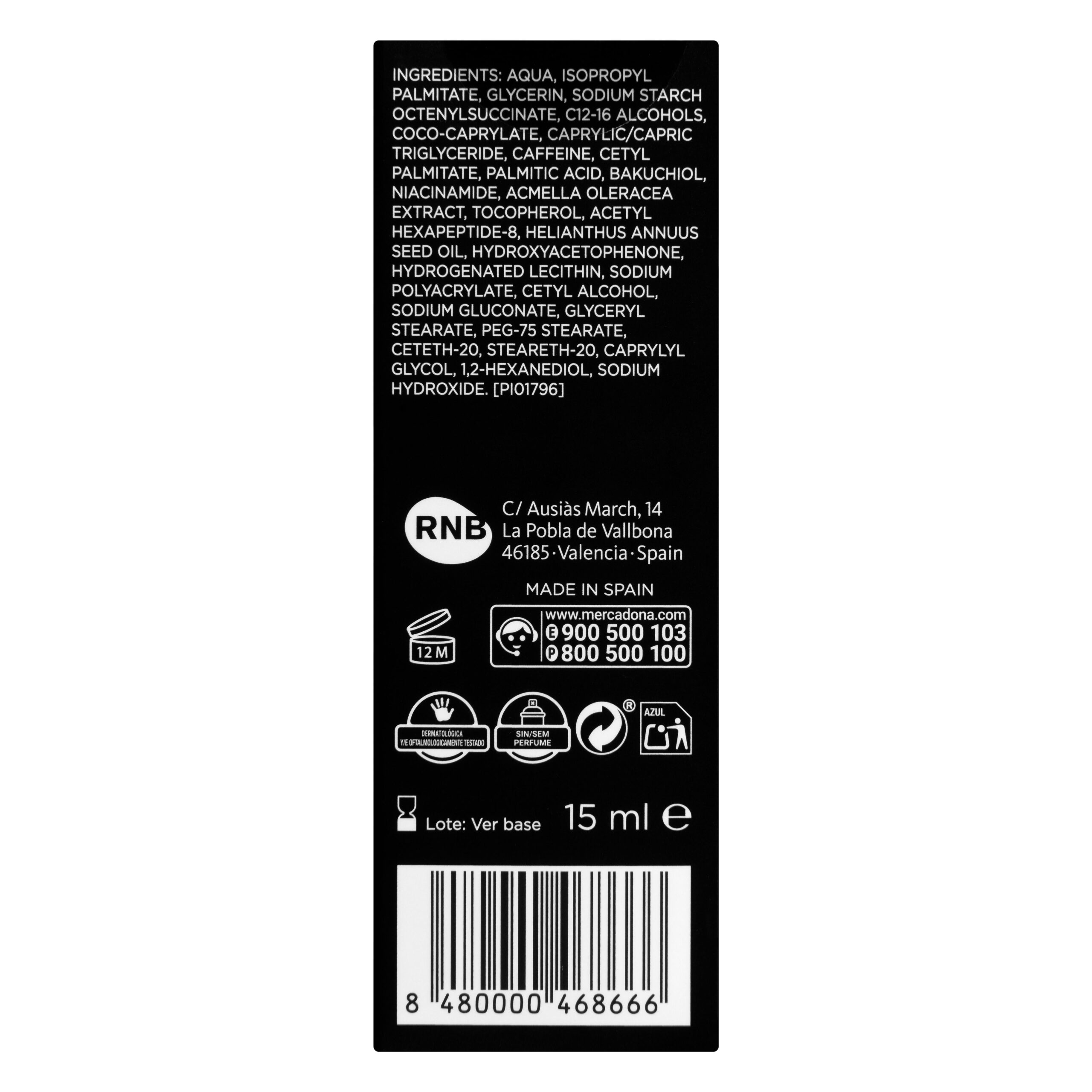 Etiqueta Contorno de ojos Men Care Regen Skin Deliplus todo tipo de piel