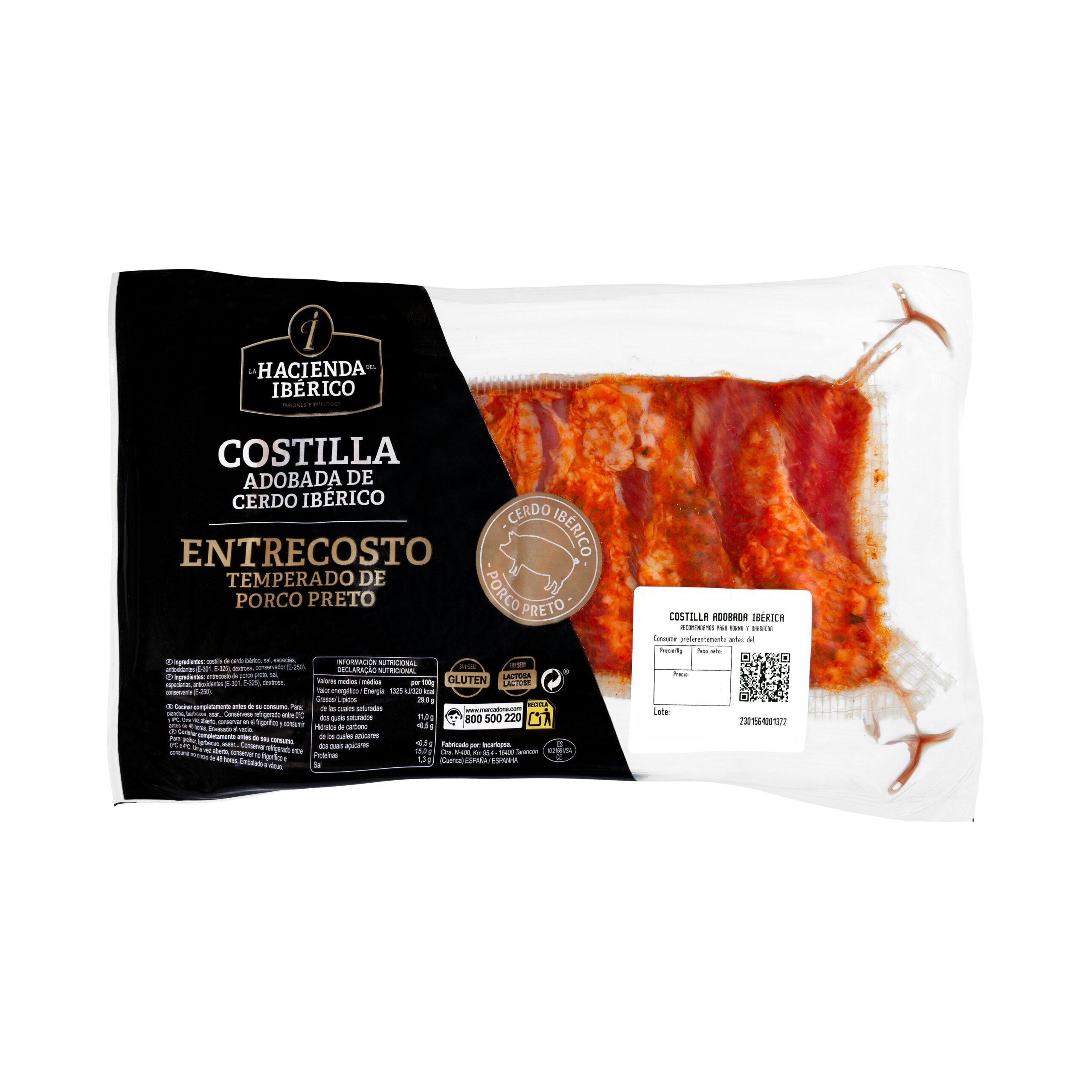 Costilla de cerdo ibérico adobada Mercadona