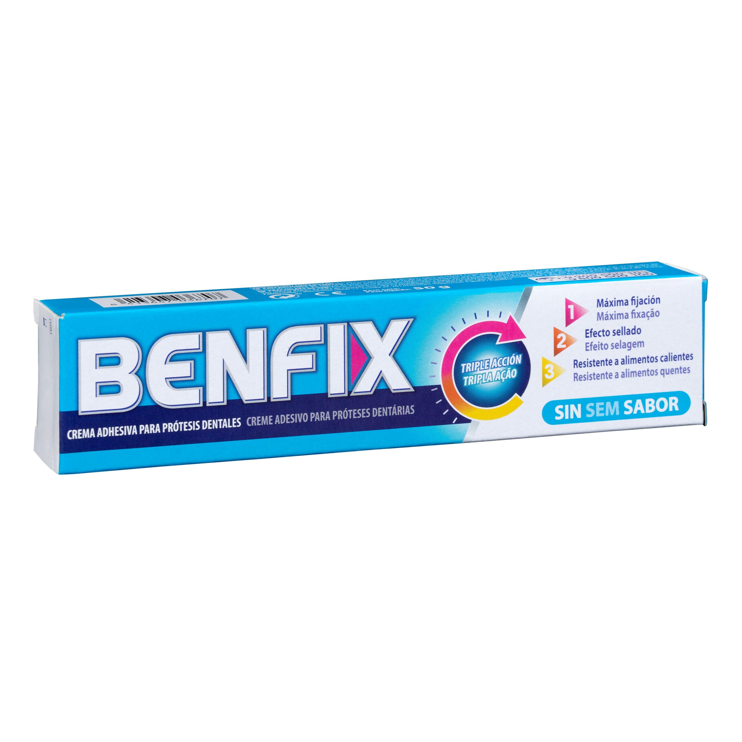 Crema adhesiva para prótesis dentales Benfix sin sabor Mercadona