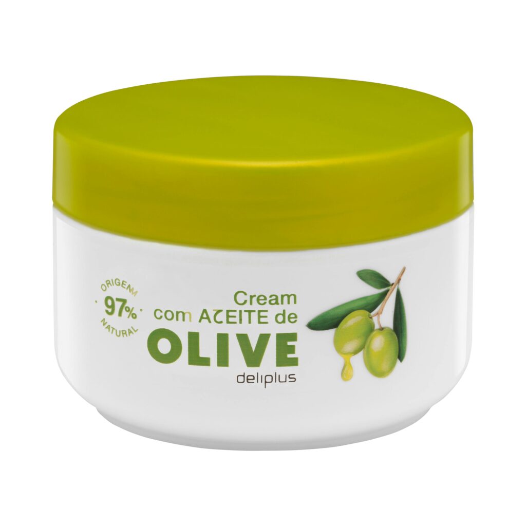 Crema corporal nutritiva Deliplus con aceite de oliva todo tipo de piel