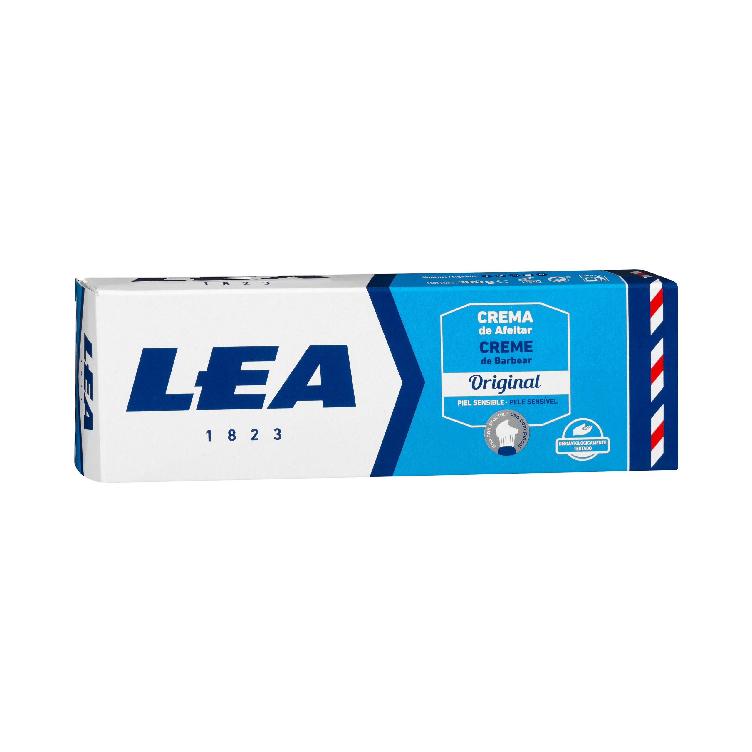 Crema de afeitar piel sensible Original Lea uso con brocha Mercadona