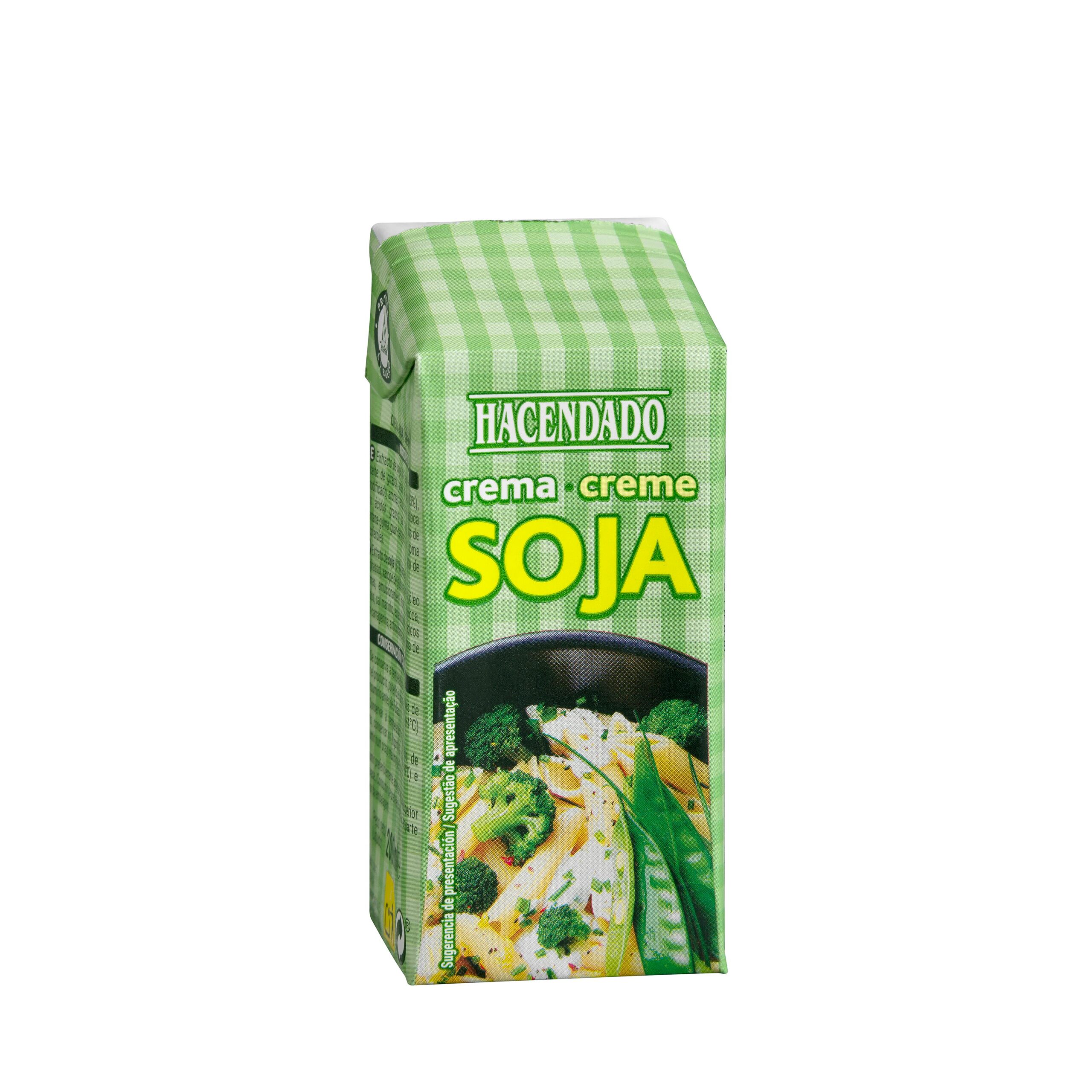 Crema de soja Hacendado Mercadona