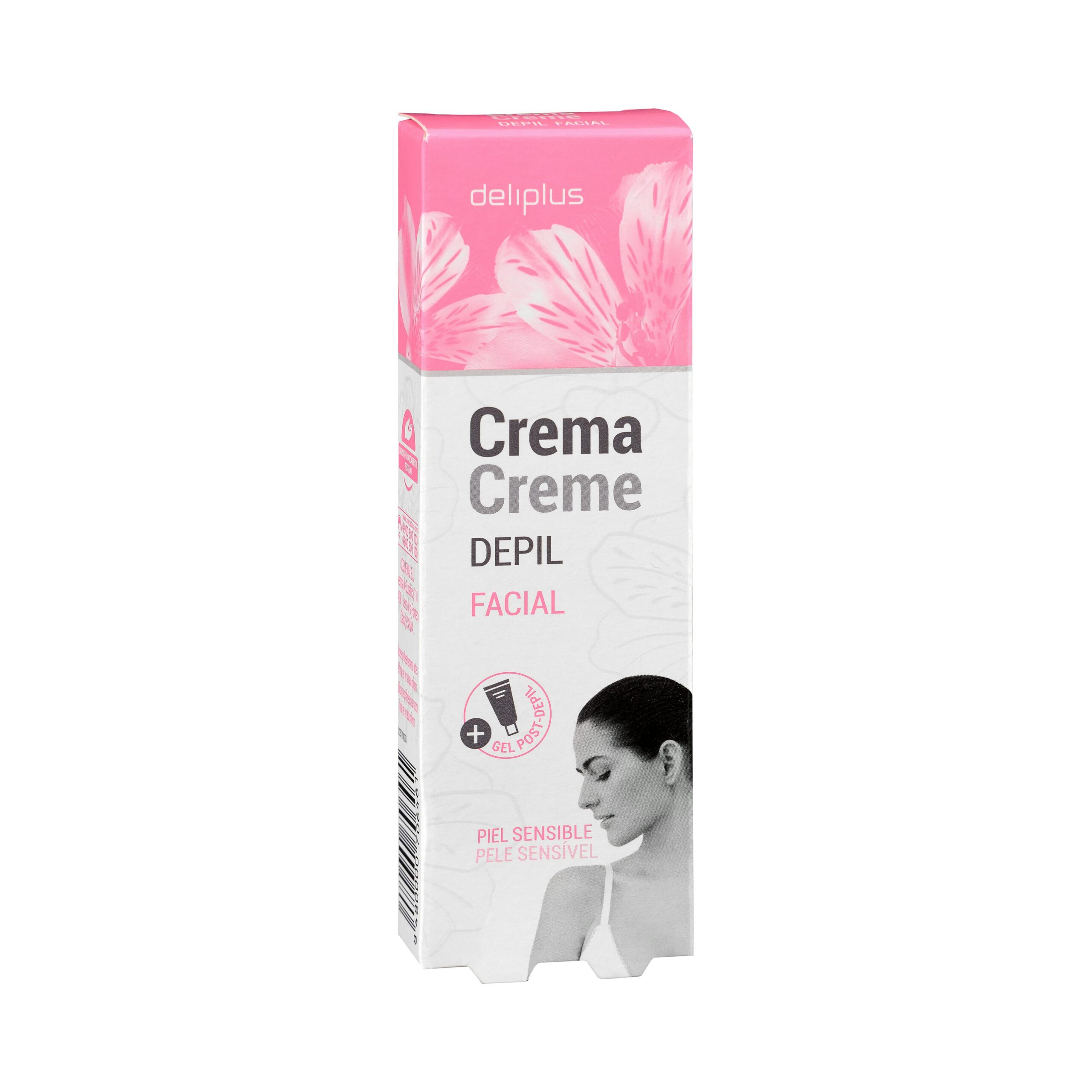 Crema depilatoria facial Deliplus piel sensible con gel post depilación 10 ml Crema depilatoria facial Deliplus piel sensible con gel post depilación 10 ml