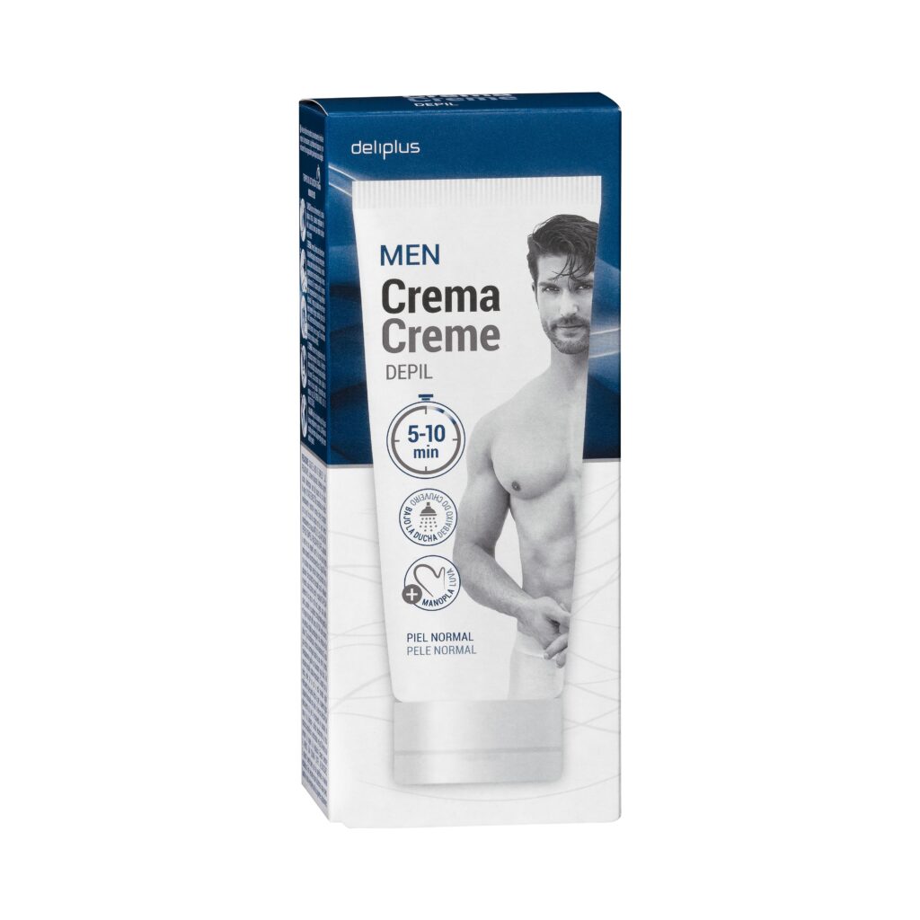 Crema depilatoria hombre Deliplus piel normal bajo la ducha incluye manopla