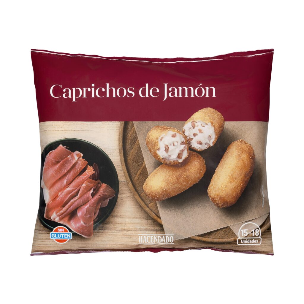 Croquetas caprichos de jamón Hacendado ultracongeladas
