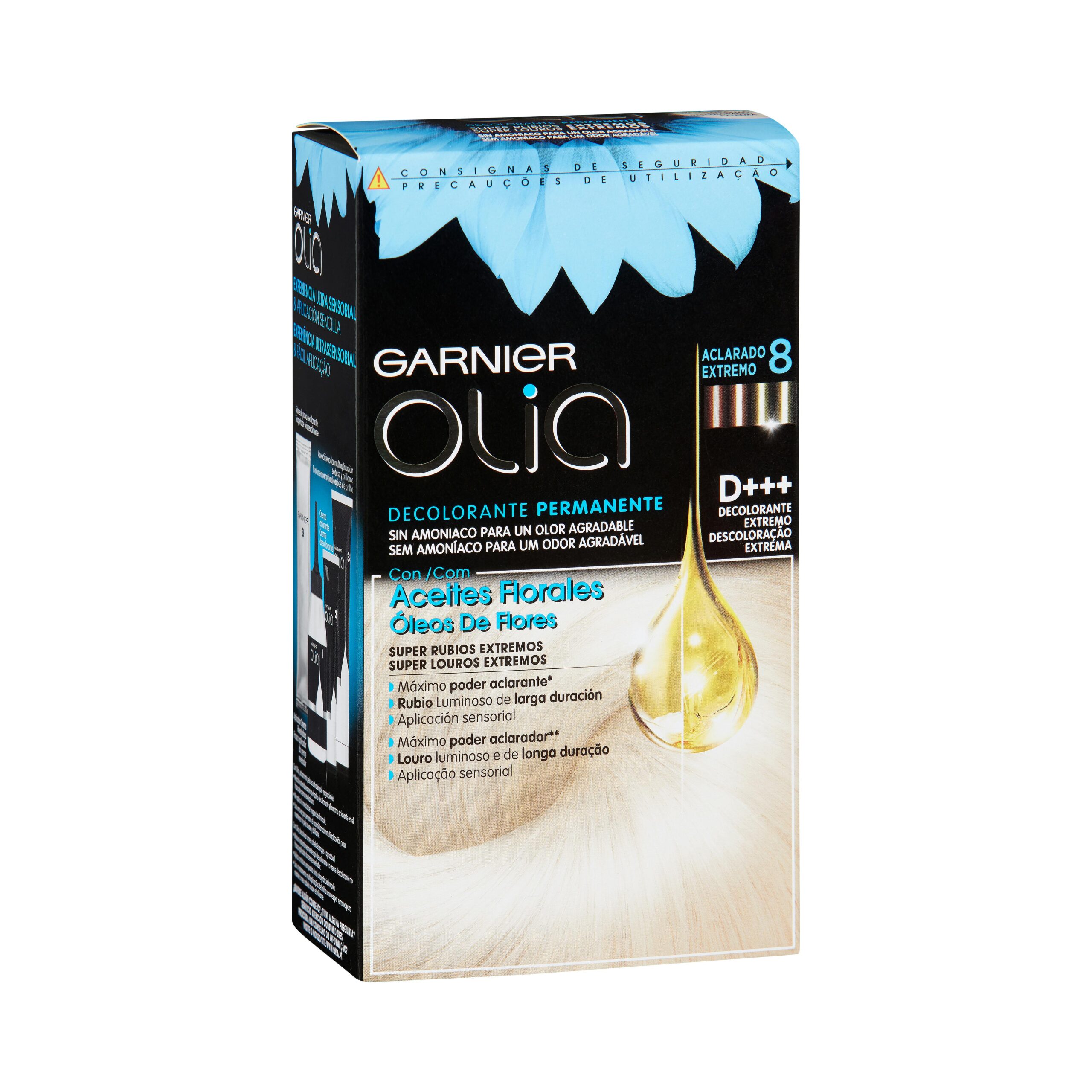 Decolorante permanente sin amoníaco Garnier 8 super rubio extremo Olia Mercadona
