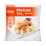 Delicias de pollo Hacendado ultracongeladas con empanado a base de maíz