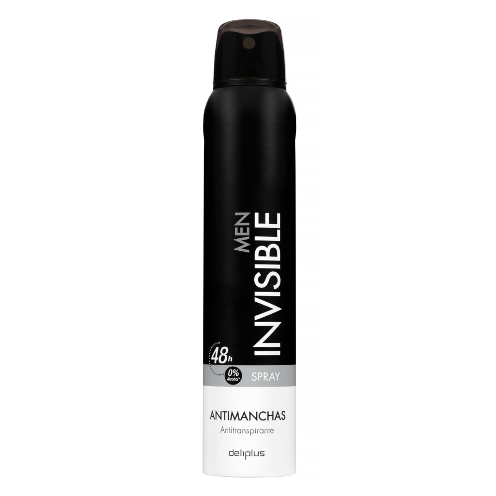 Desodorante invisible men Deliplus antitranspirante y antimanchas 0% alcohol