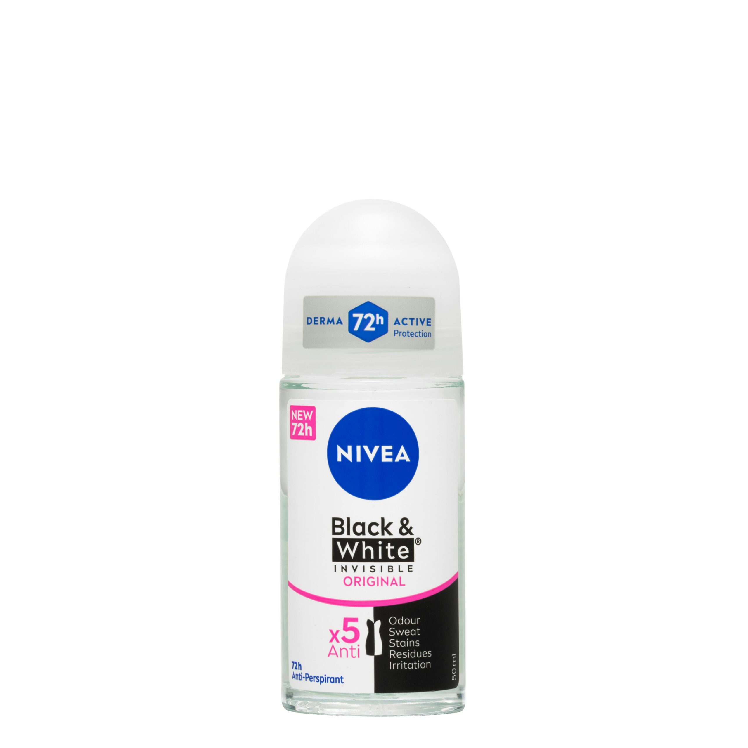 Desodorante roll-on Invisible Black & White Nivea antitranspirante Mercadona