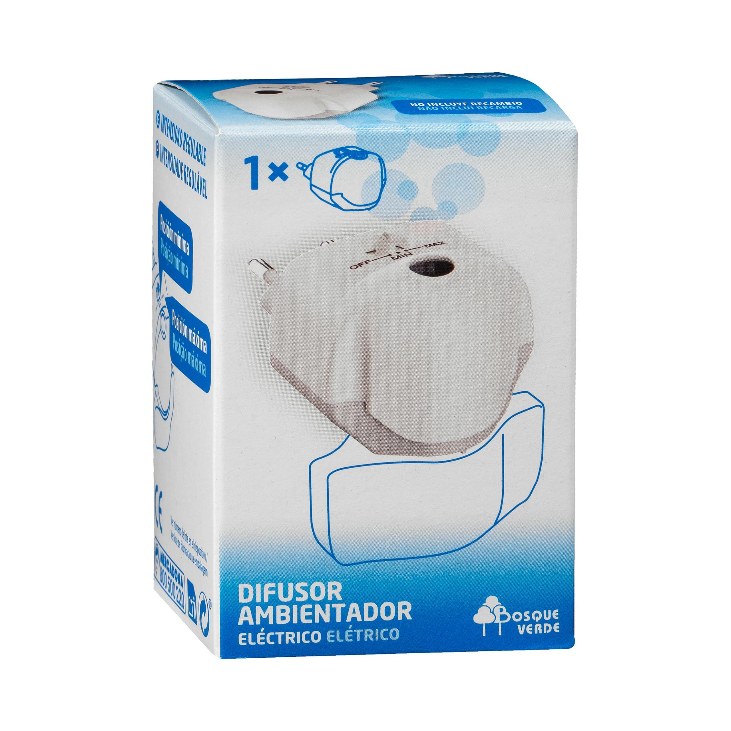 Difusor ambientador eléctrico Bosque Verde con regulador de intensidad