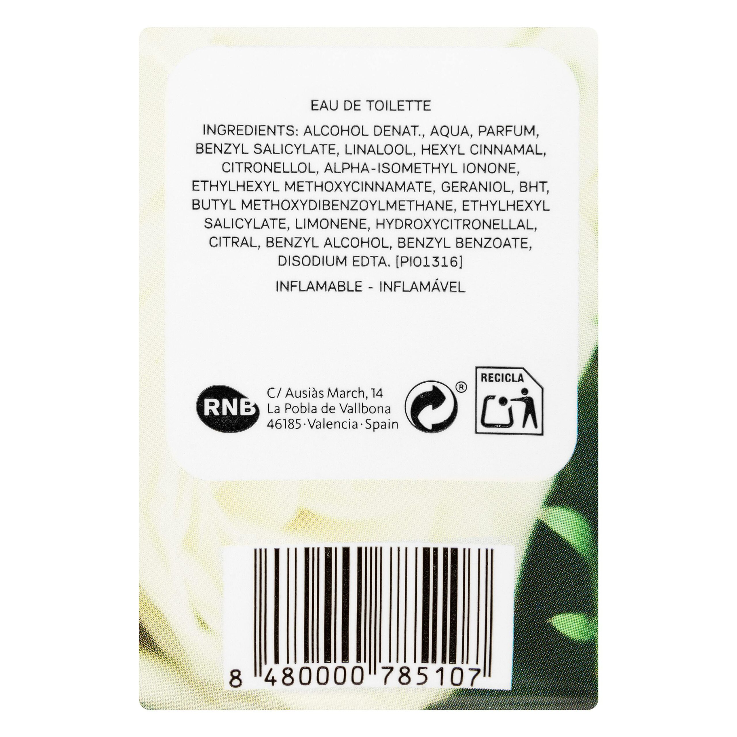 Etiqueta Eau de toilette mujer Capítulo Floral