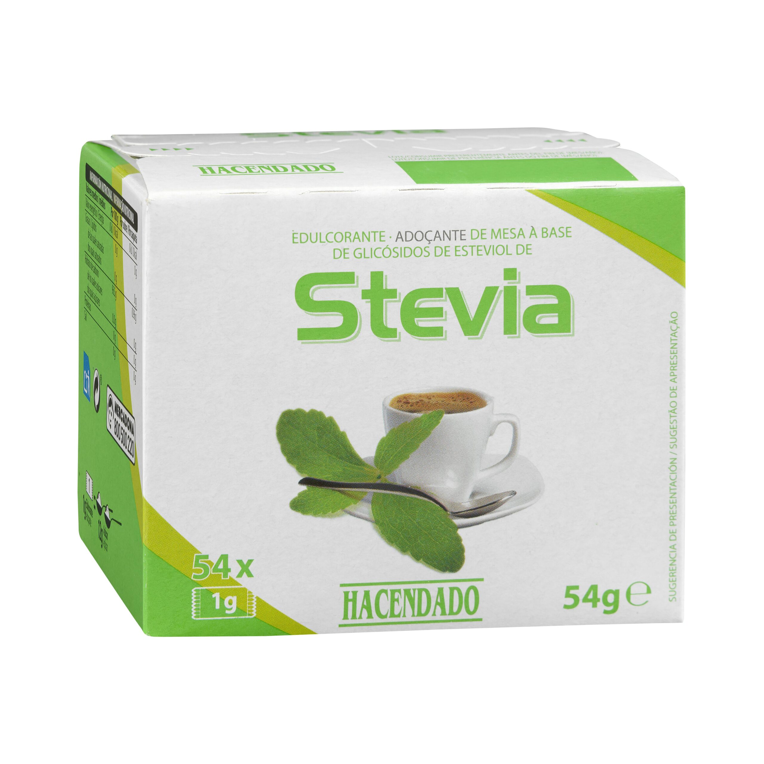Edulcorante en sobres stevia Hacendado Mercadona