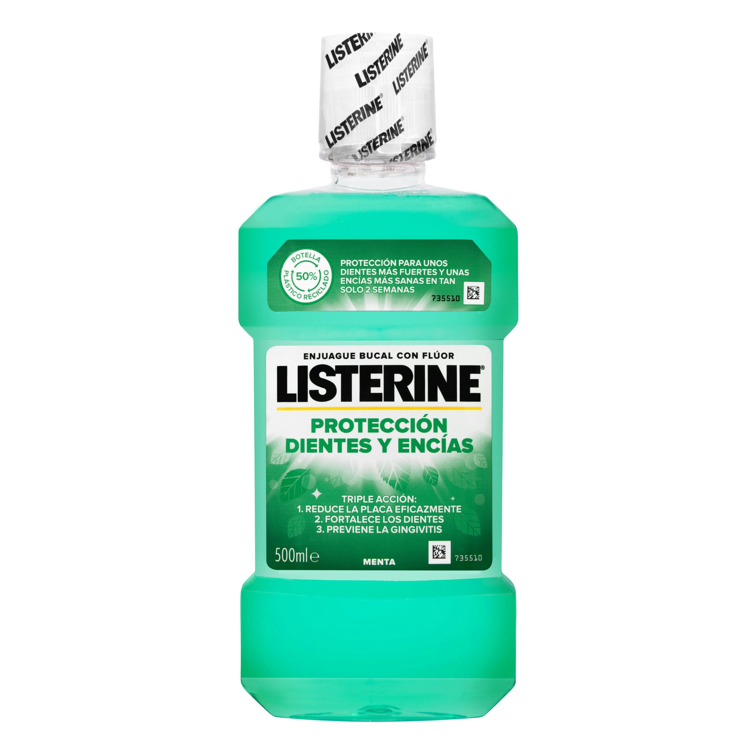 Enjuague bucal protección dientes y encías Listerine menta Mercadona