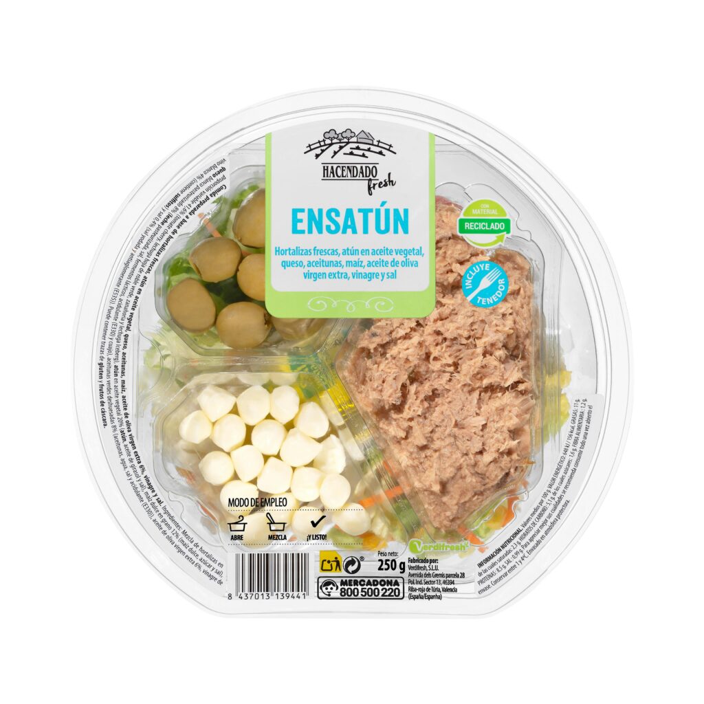 Ensalada ensatún compuesta por zanahoria